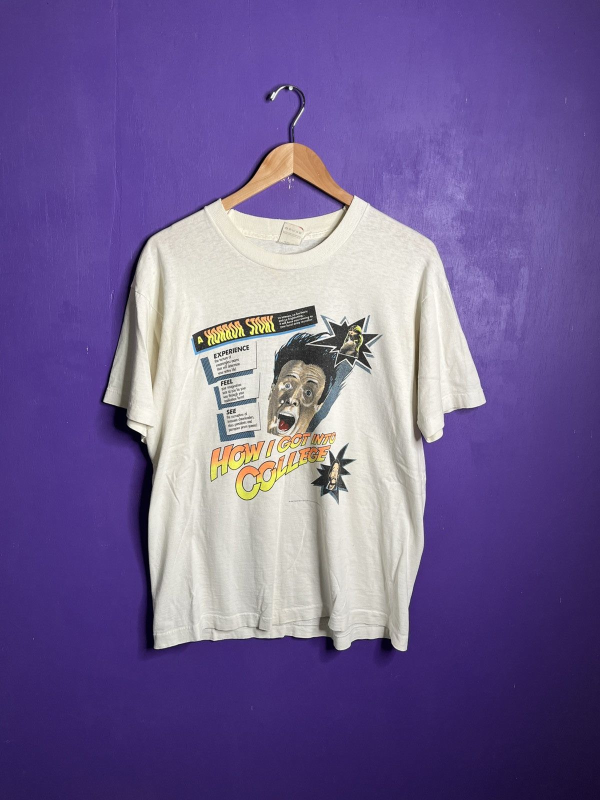 Vintage Vintage 1989 How I got into college horror story t-shirt Size US L / EU 52-54 / 3 - 1 Thumbnail