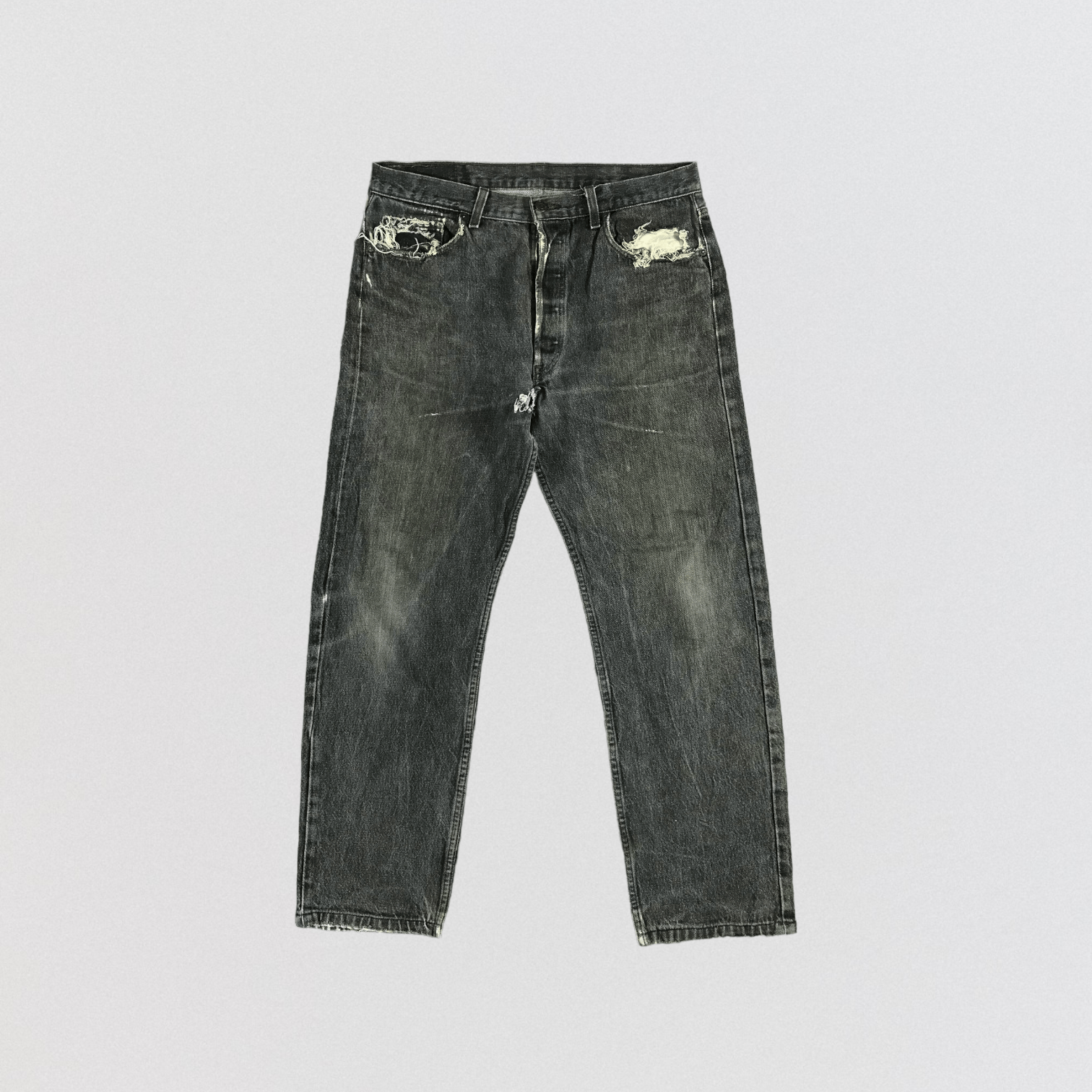 Levi's Vintage 90s Faded Black Levis 501 Jeans-JM2369 Size US 36 / EU 52 - 1 Thumbnail