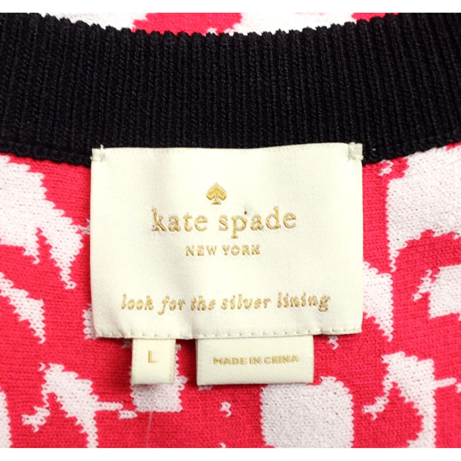 Vintage kate spade new york Women's Floral Jacquard Knit Dress In Dive Right In Geranium Sz L NEW Size L / US 10 / IT 46 - 4 Thumbnail
