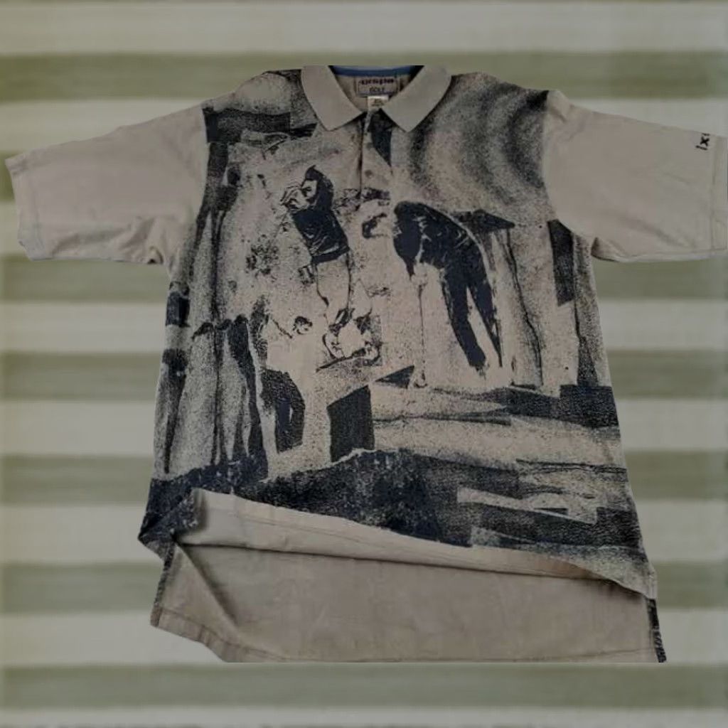 Gloverall IXSPA Golf Shirt 1/4 Button Up XL Men Short Sleeve Multicolor Microfiber Pattern Golf Man Print IXSPA Shirt Size US XL / EU 56 / 4 - 1 Thumbnail