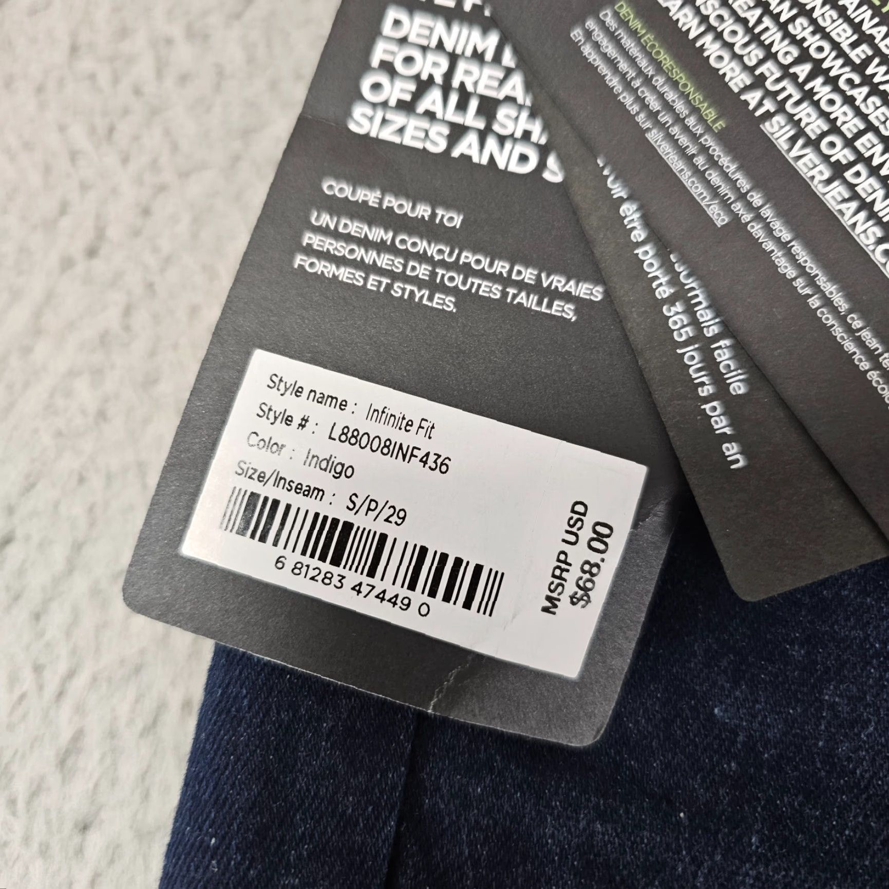 Silver Jeans Co. Silver Jeans Womens Small 29" Infinite Fit High Rise Skinny Leg Stretch Cotton Size 28" / US 6 / IT 42 - 7 Thumbnail