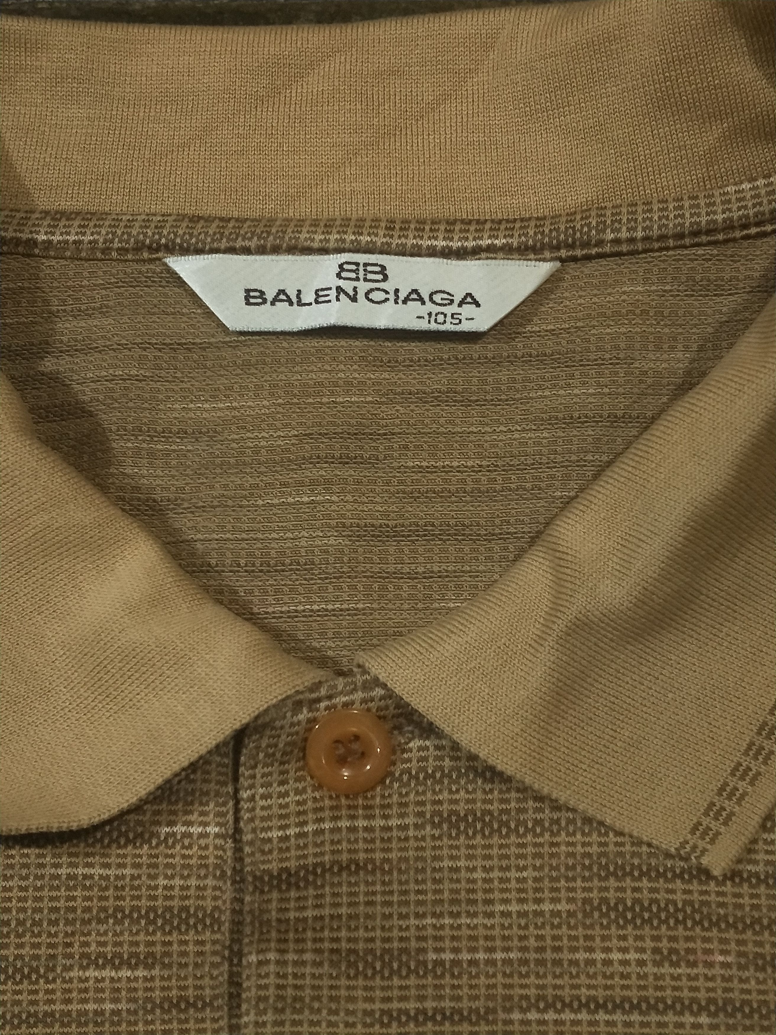 Balenciaga Balenciaga Golf Vintage Half Button Long Sleeve Size US XL / EU 56 / 4 - 3 Thumbnail