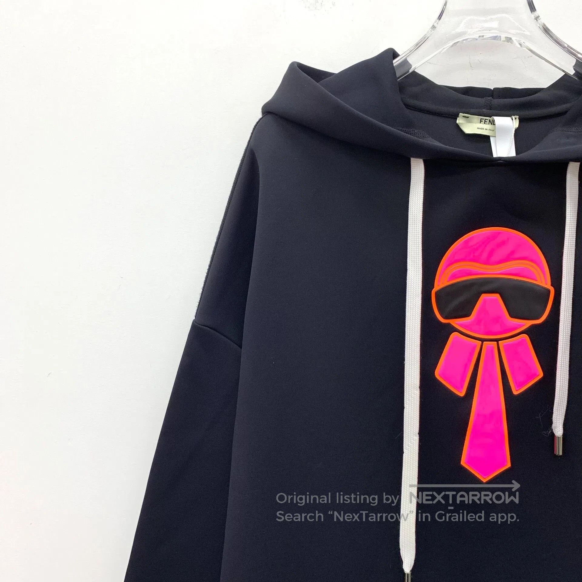 Fendi Fendi Black Karl Hooded Sweatshirt. Size S / US 4 / IT 40 - 3 Thumbnail