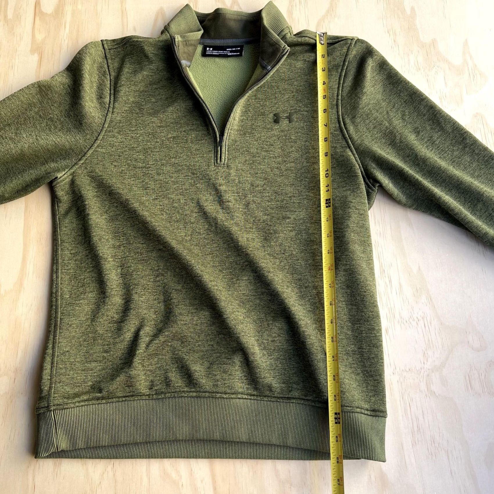 Under Armour Under Armour Sweatshirt Mens Medium Green ColdGear 1/4 Zip Fleece Pullover Size US M / EU 48-50 / 2 - 4 Thumbnail