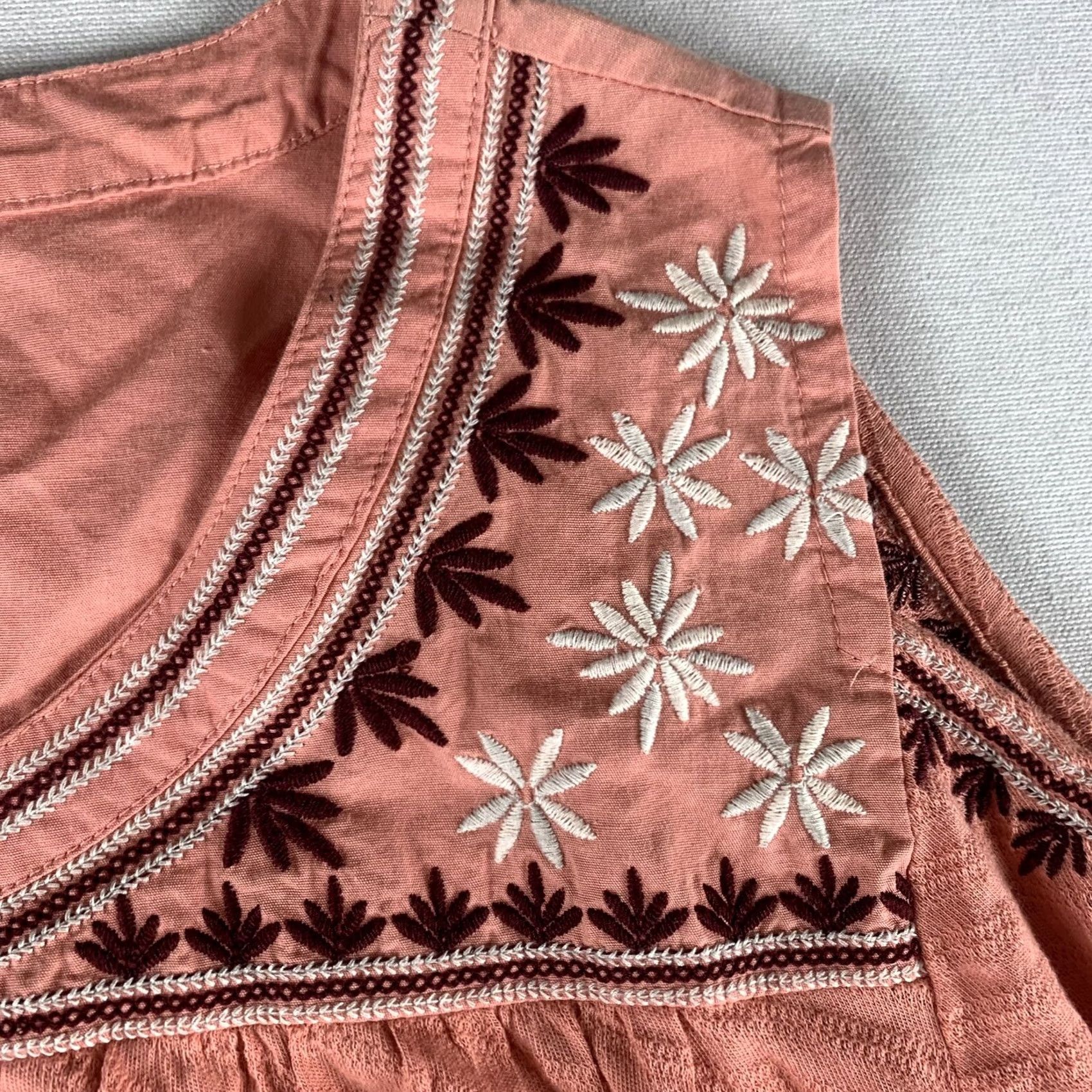 Vintage STYLE & CO. WOMENS MEDIUM PINK EMBROIDERED LONGSLEEVE BLOUSE Size M / US 6-8 / IT 42-44 - 4 Thumbnail