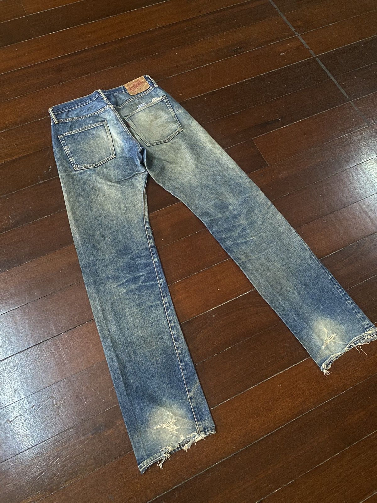 Denime Vintage denime Distress Mud wash Denim Selvedge Jeans Size US 29 - 14 Thumbnail