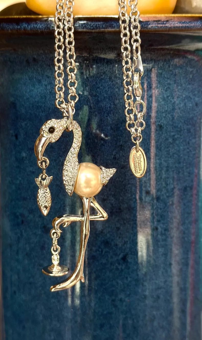 Vivienne Westwood Vivienne Westwood Pearl Stork Flamingo ➕ Saturn Limited Ed Size ONE SIZE - 1 Thumbnail