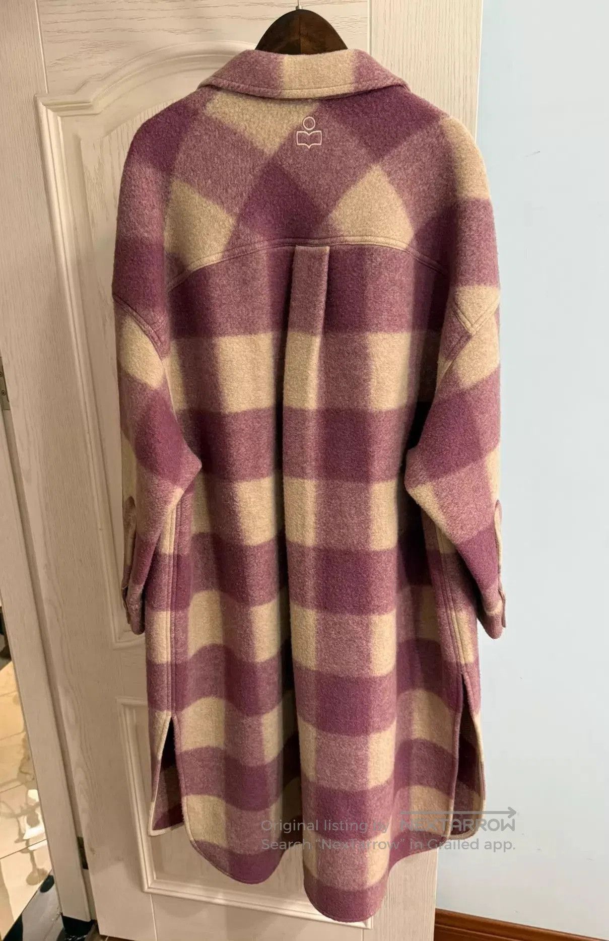 Isabel Marant Etoile Pink Checkered Long Coat Size XS. Size US XS / EU 42 / 0 - 5 Thumbnail