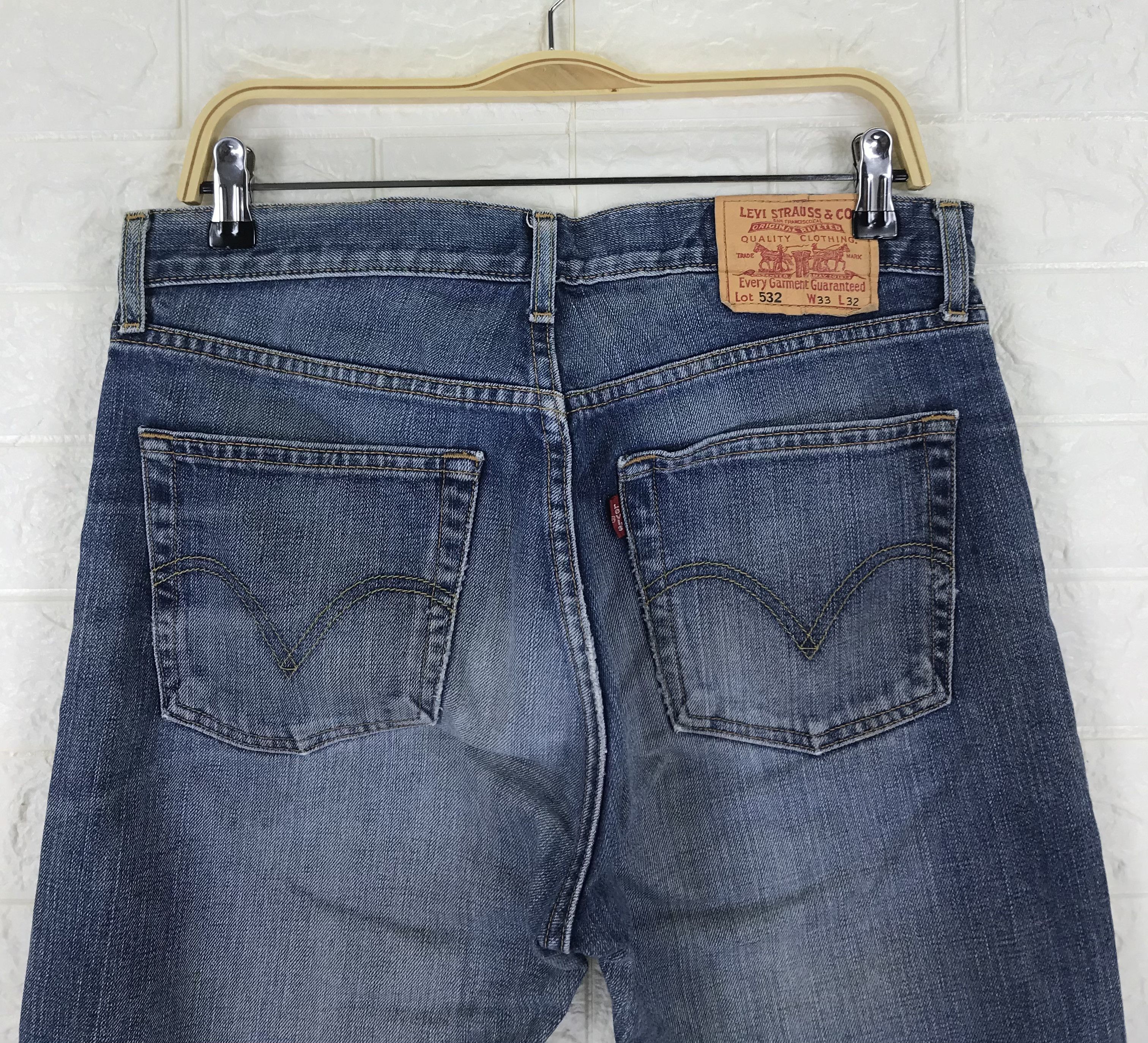 Levi's Vintage Levi's 532 Blue Washed Jeans Distressed Denim Size US 33 - 6 Thumbnail