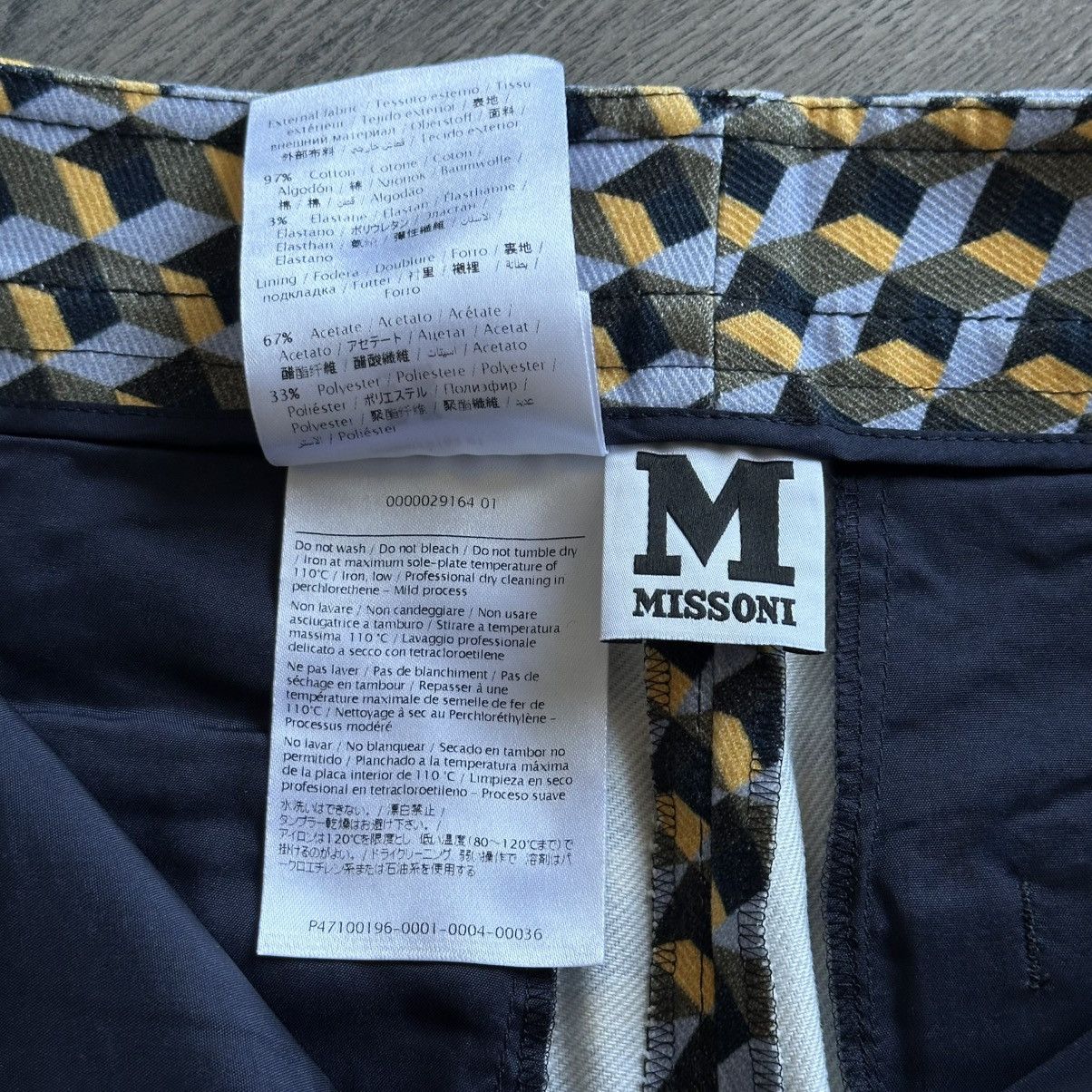 Missoni MISSONI Geometric Pattern Slim Fit Trousers Size 28" / US 6 / IT 42 - 6 Thumbnail