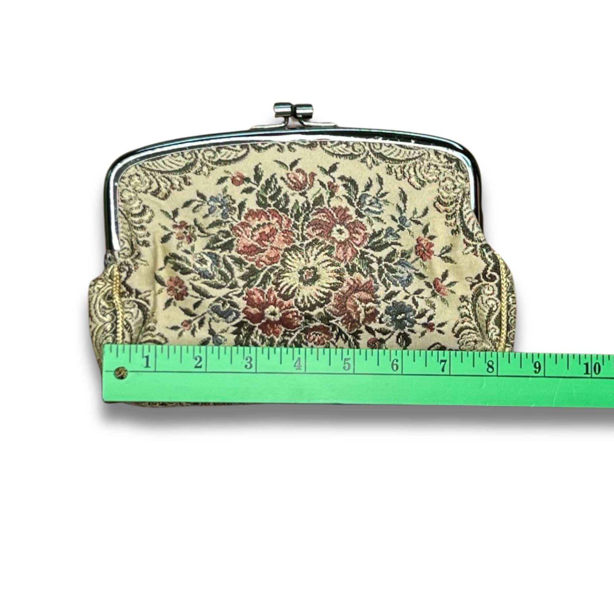Other Vintage-Inspired Baroque Floral Tapestry Clutch Purse With M Size ONE SIZE - 5 Thumbnail