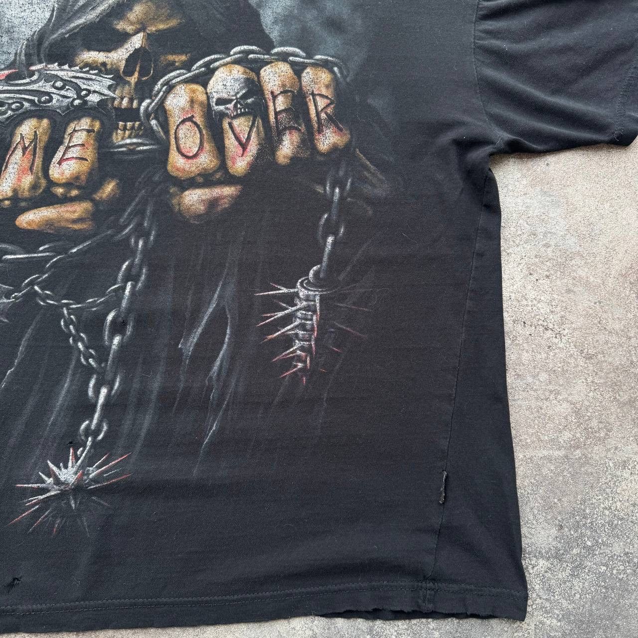 Vintage Spiral Y2K Vintage Faded Cotton T-Shirt (Affliction style) Size US XL / EU 56 / 4 - 7 Thumbnail