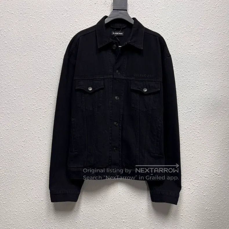 Balenciaga Balenciaga Embroidered LOGO Denim Jacket Size US L / EU 52-54 / 3 - 1 Thumbnail