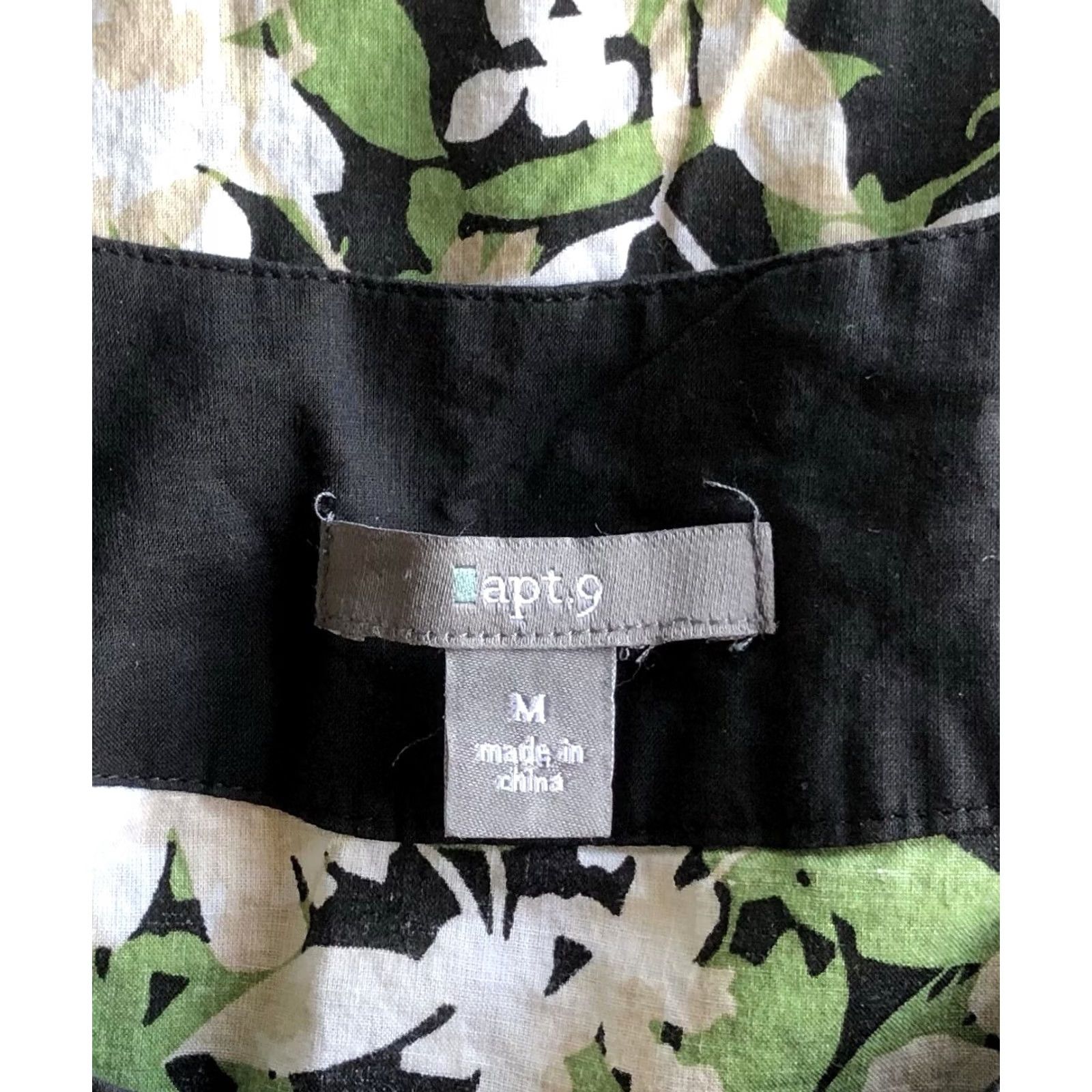 Apt. 9 VINTAGE Apt. 9 Halter Top M Green Floral Pleats Tie Waist tropic Coconut Gir 90s Women Size M / US 6-8 / IT 42-44 - 4 Thumbnail