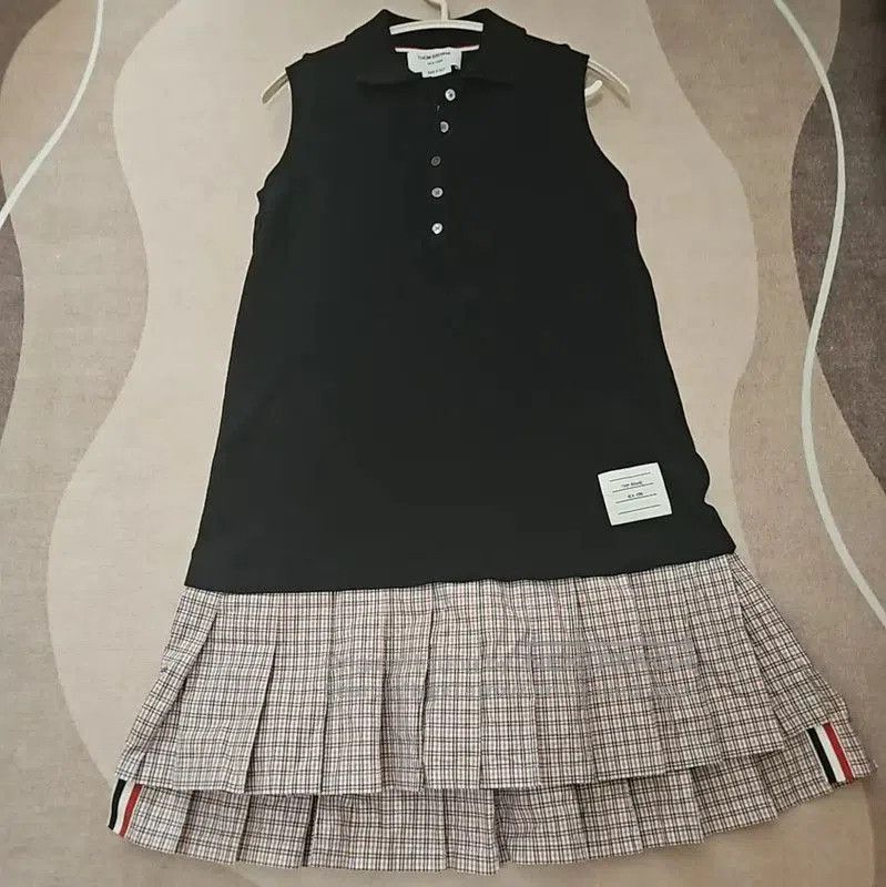 Thom Browne Thom Browne Navy Cotton Short Dress for Women . Size L / US 10 / IT 46 - 1 Thumbnail