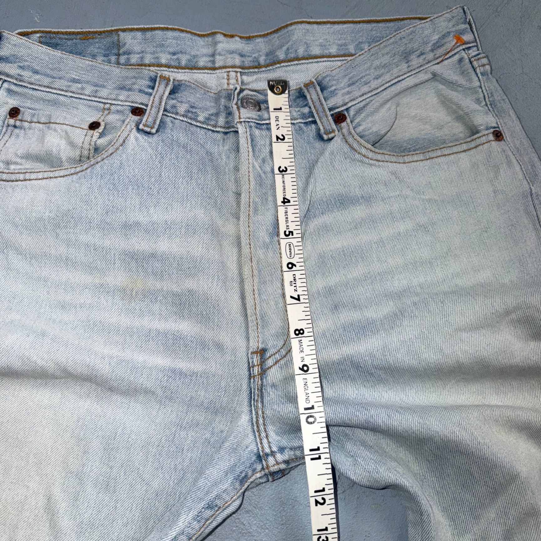 Levi's VINTAGE Levis 501 Jeans 90s XX Y2K Straight Leg Blue Light Wash 33x36 Act 31x32 Men Size US 33 - 7 Thumbnail
