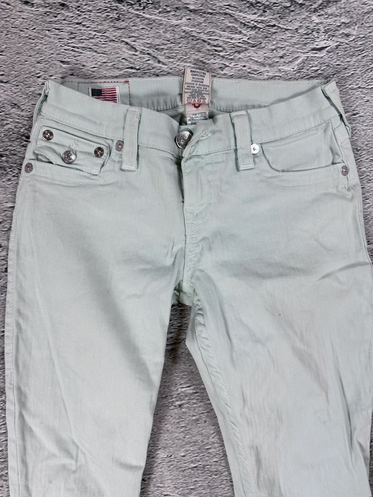 True Religion True Religion jeans mint turquoise vintage denim pants Size 28" / US 6 / IT 42 - 7 Thumbnail