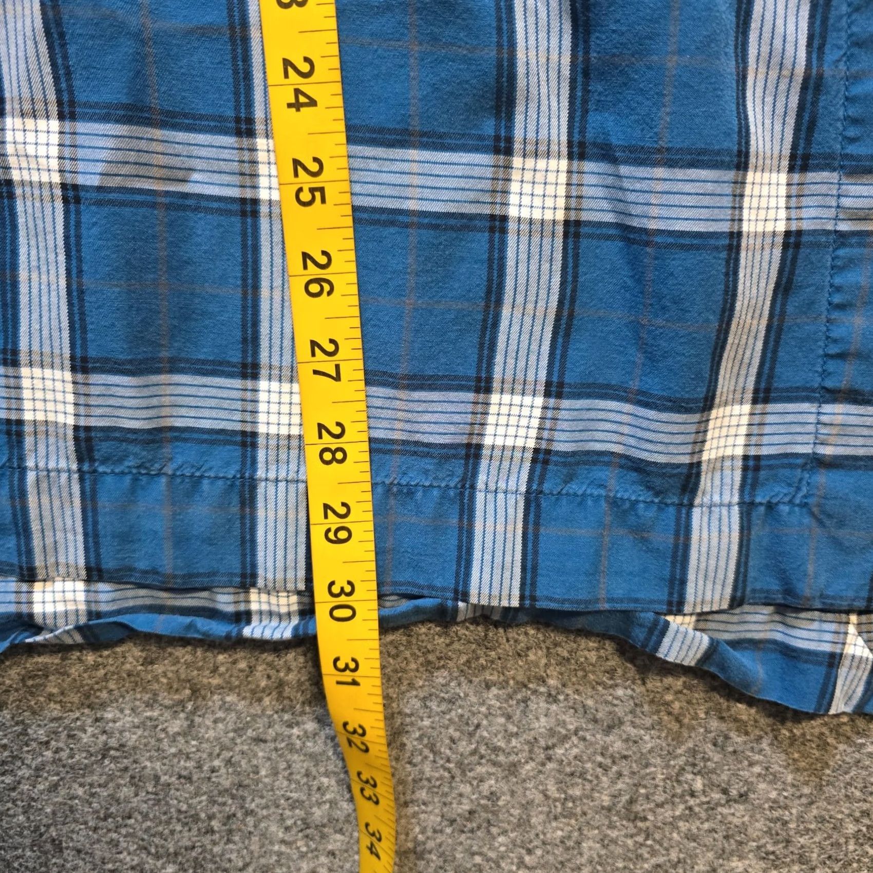 J. Jill J. Jill Top Women Blue Plaid Tunic Long Sleeve Button Shirt Casual Dressy Shirt Size M Size M / US 6-8 / IT 42-44 - 6 Thumbnail