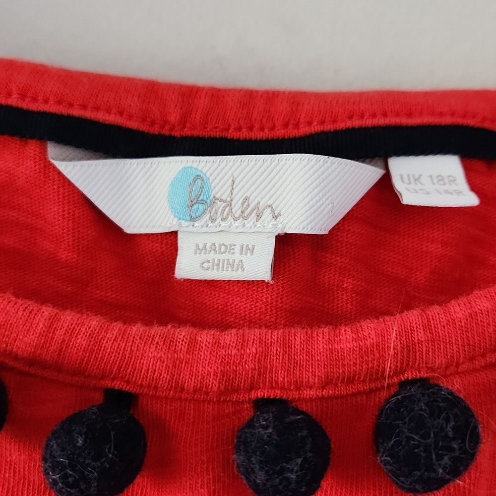 Boden BODEN | Penny jersey dress navy pom poms red US sz 14R Size XL / US 12-14 / IT 48-50 - 4 Thumbnail