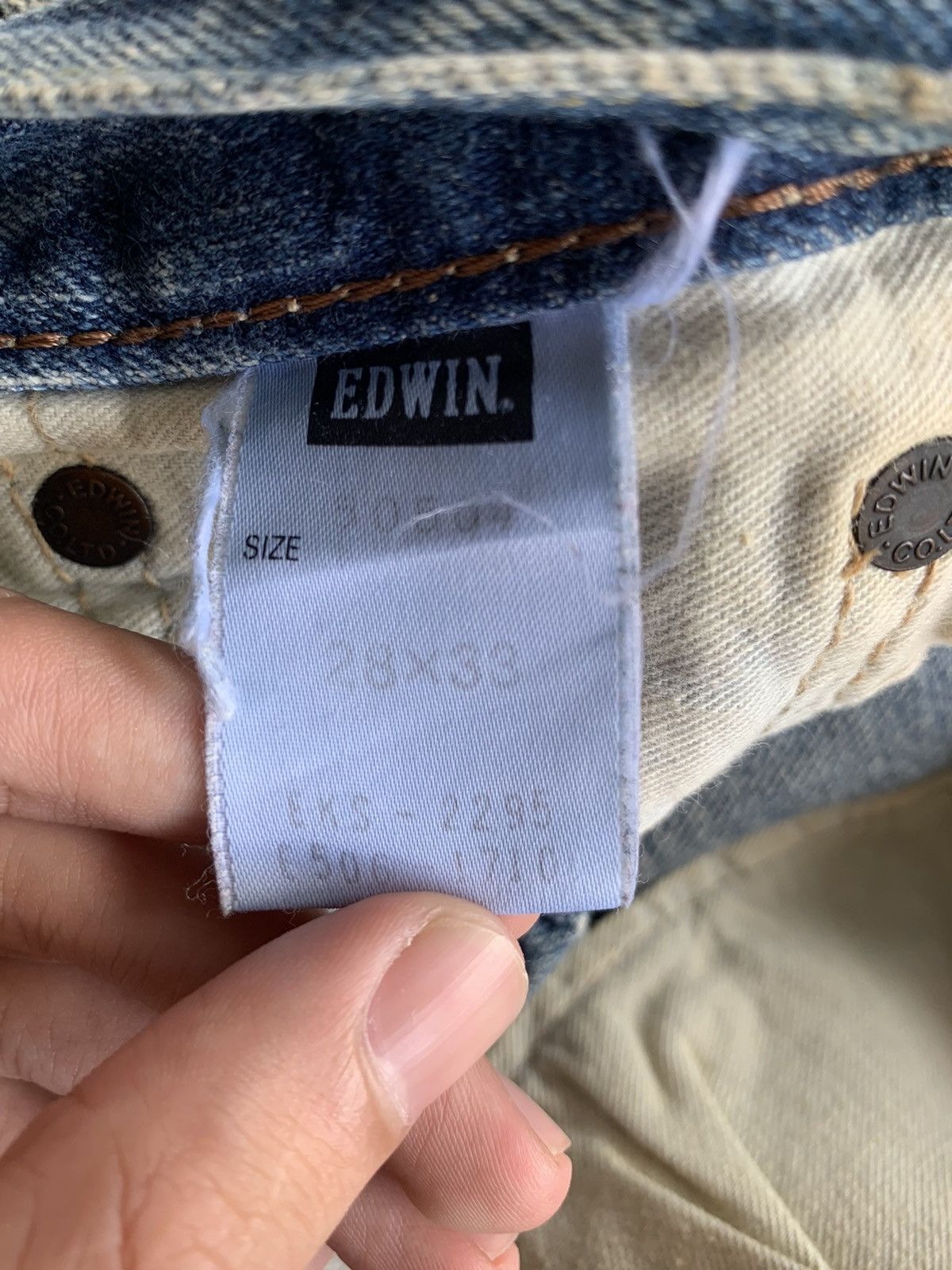 Edwin 505ZX Redline Selvedge distressed denim