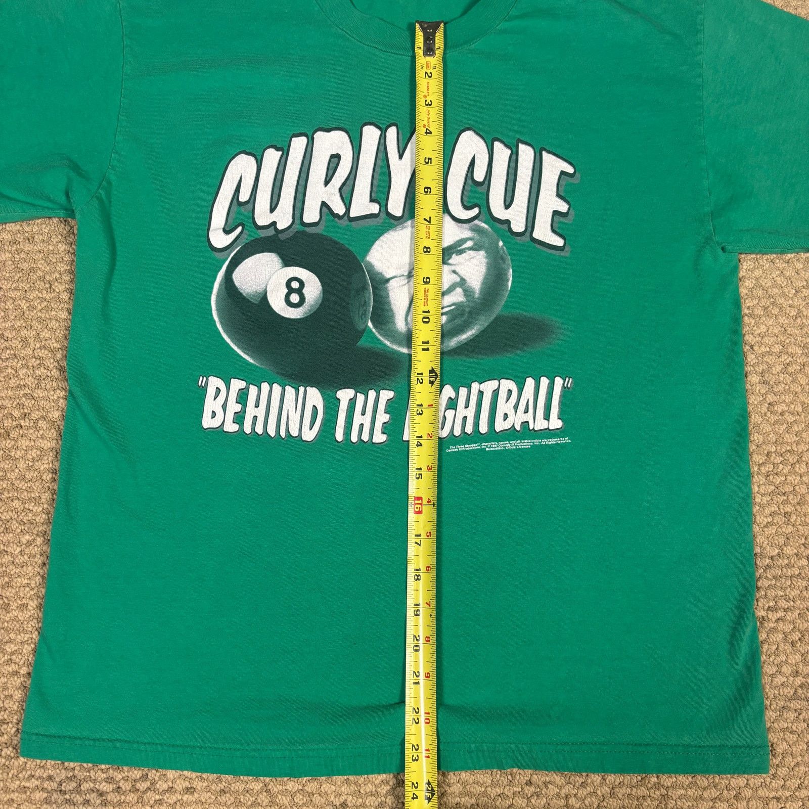 Vintage Vintage 1997 The Three Stooges Curly Cue promo tshirt Lg 90s Size US L / EU 52-54 / 3 - 7 Thumbnail