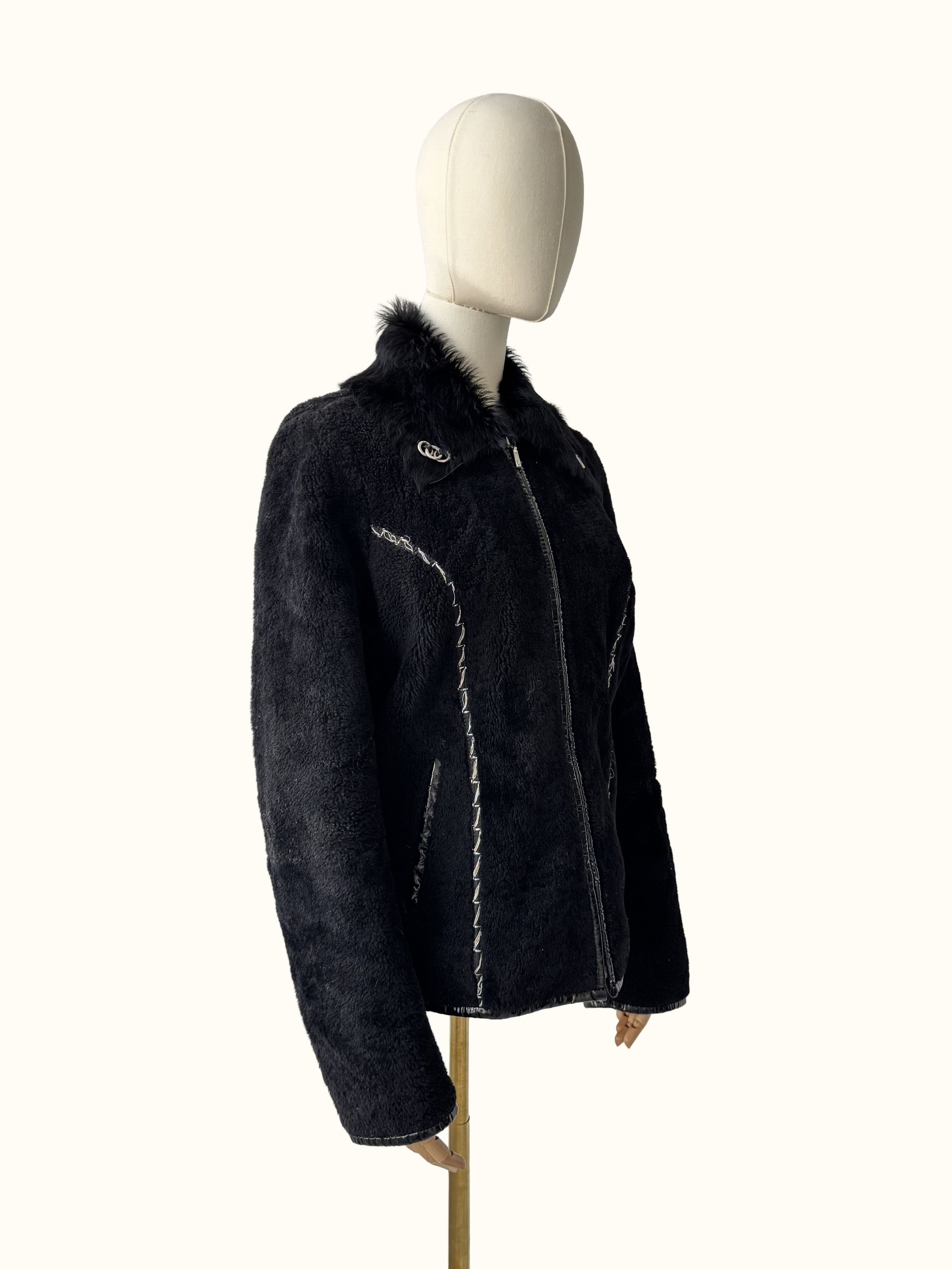 Vintage Vintage Real Sheepskin Jacket (B550) Size S / US 4 / IT 40 - 2 Thumbnail