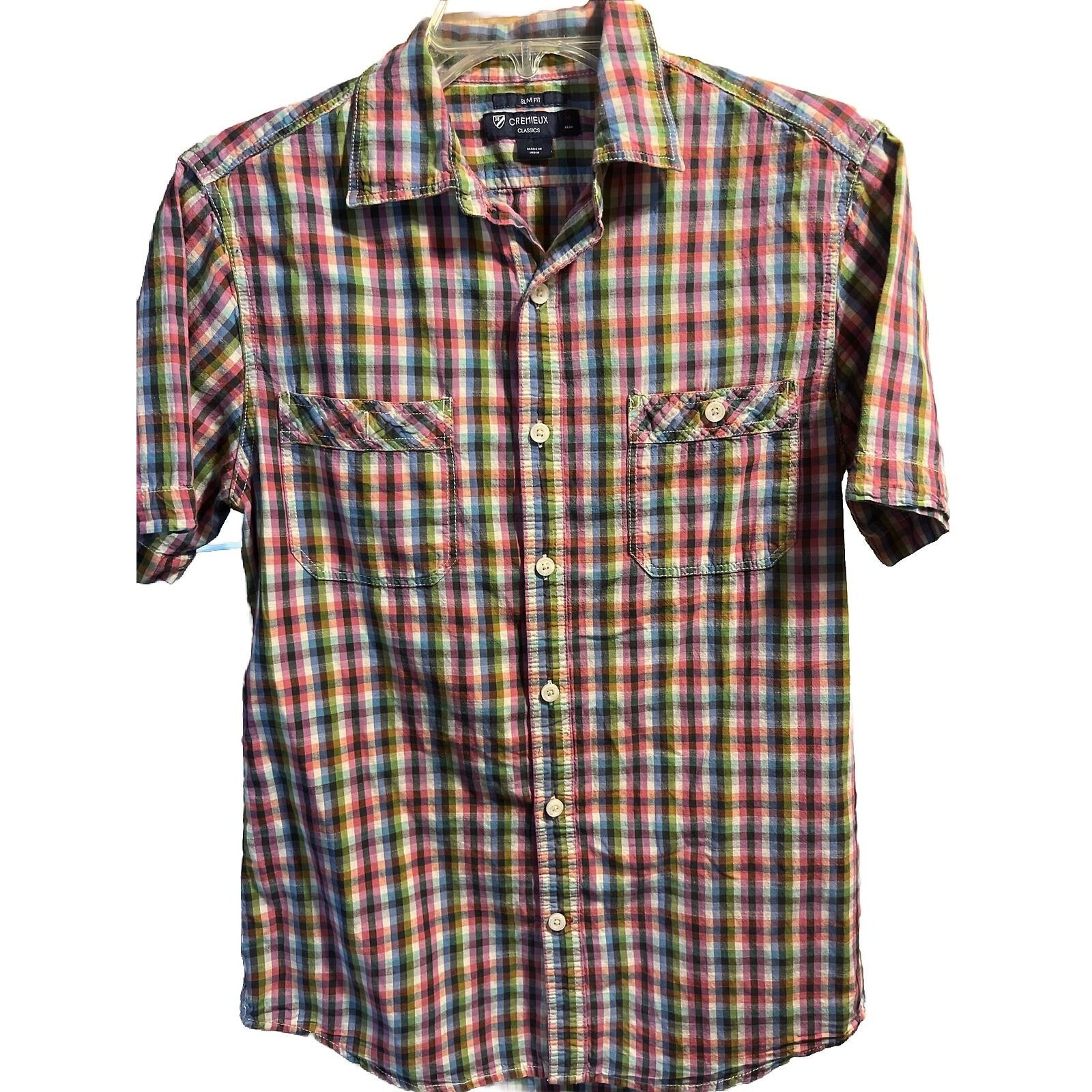 Cremieux Cremieux Men's Large Blue Slim Fit Button-Down Long Sleeve |  Grailed