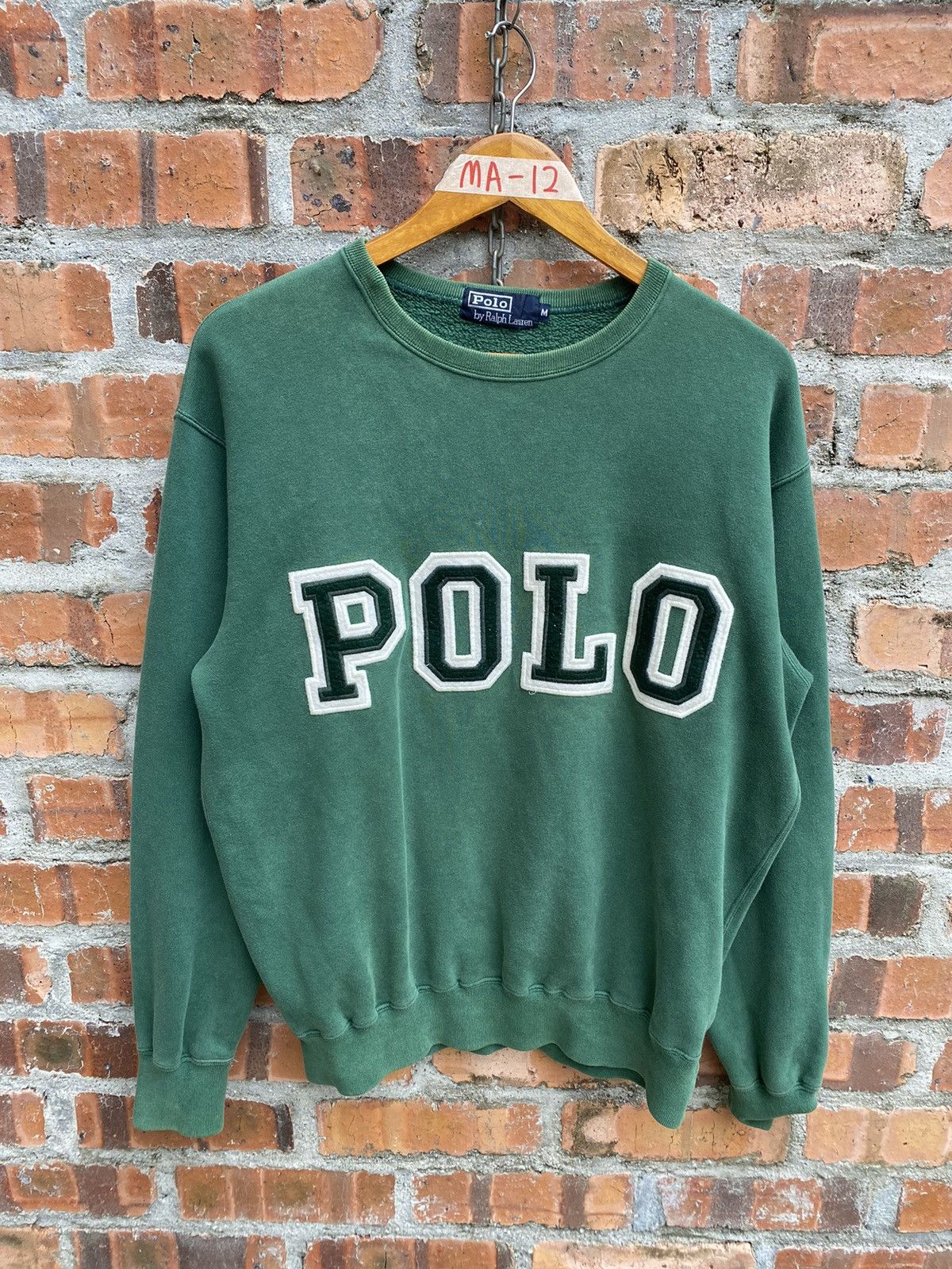 Polo Ralph Lauren 1990s Polo Ralph Lauren Spell out logo sweatshirt Size US M / EU 48-50 / 2 - 2 Thumbnail