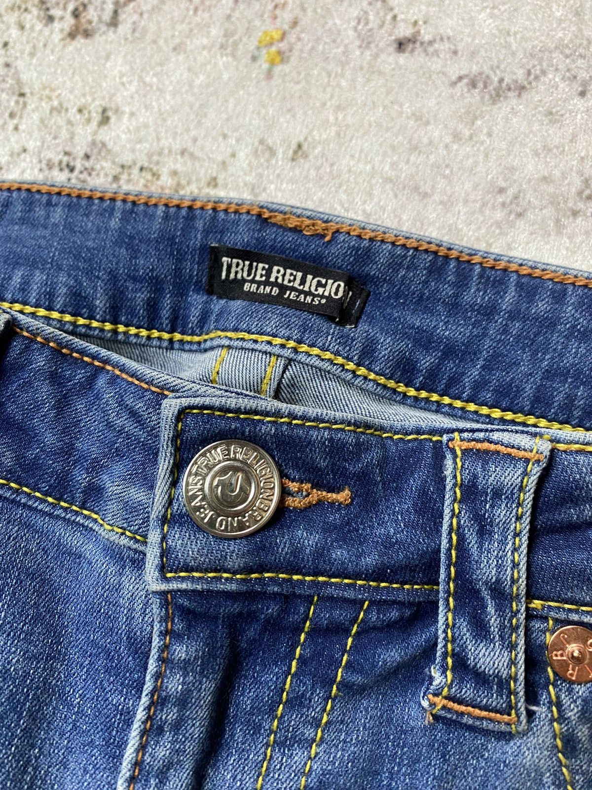 Japanese Brand × Le Grande Bleu (L.G.B.) × True Religion Y2K True Religion Washead Bootcut Jeans Size 28" / US 6 / IT 42 - 5 Thumbnail