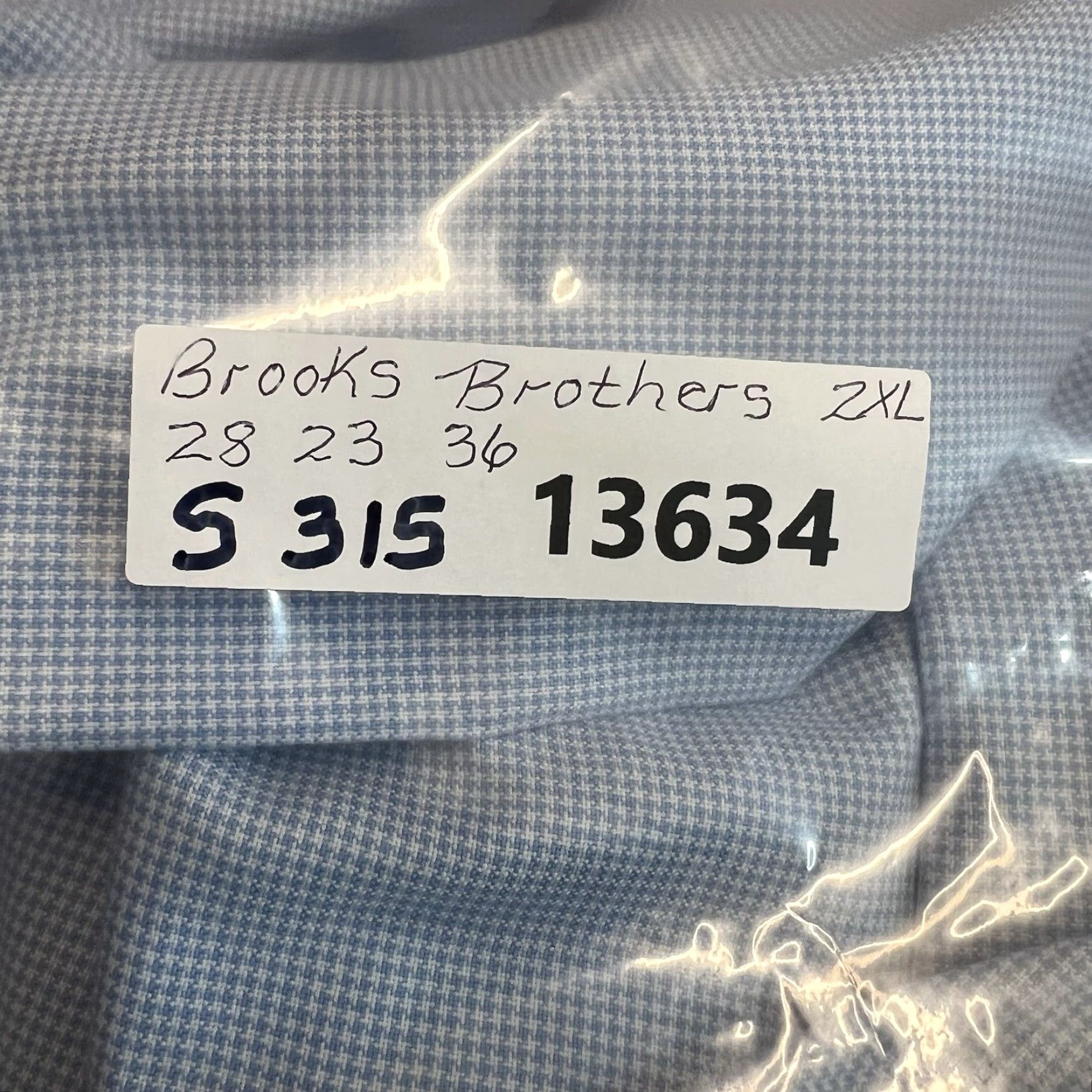 Brooks Brothers Brooks Brothers Country Club Houndstooth Button-Up Shirt Mens 2XL Blue Classic Regular Fit Size US XXL / EU 58 / 5 - 8 Thumbnail