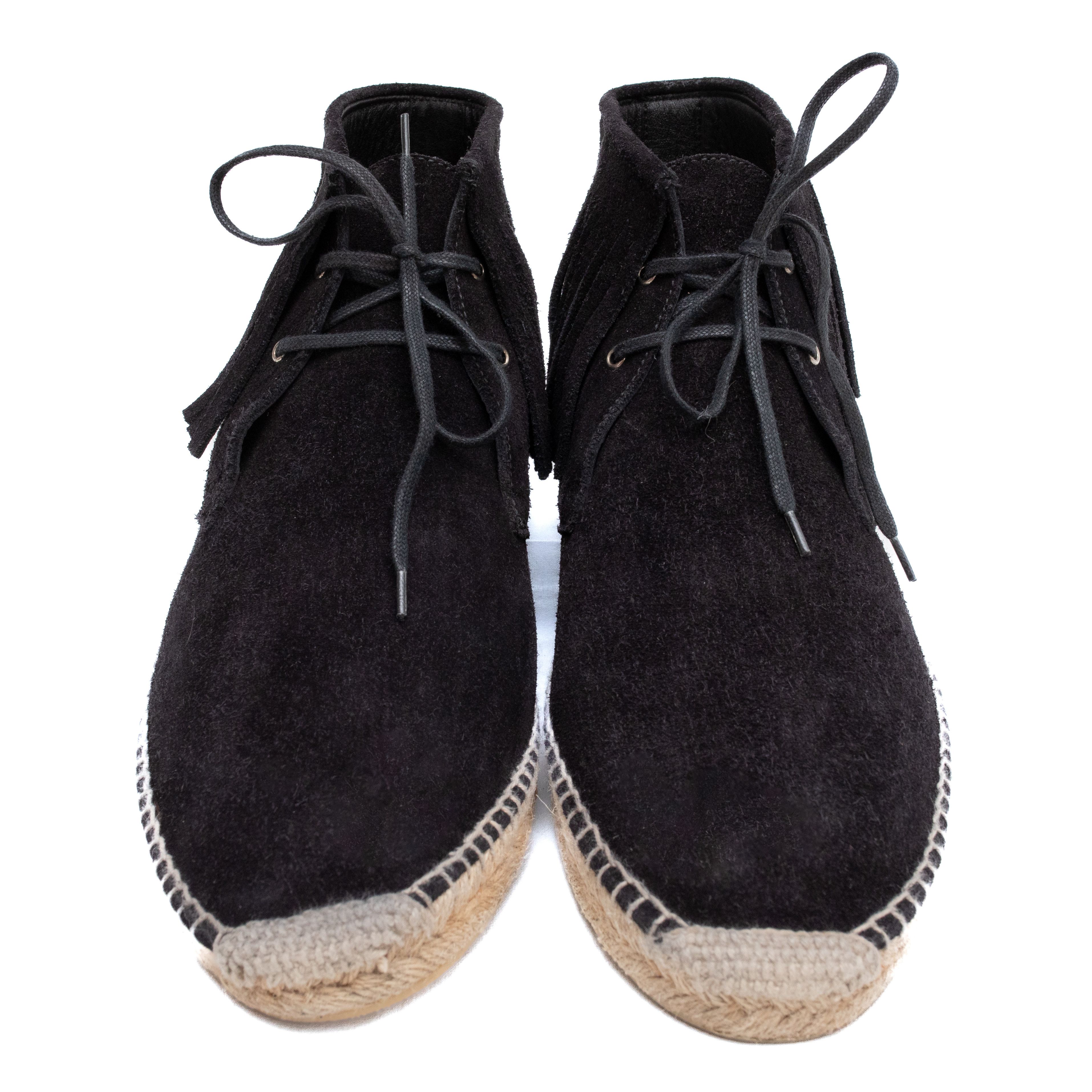 Saint Laurent Paris SAINT LAURENT Lace-Up Fringed Espadrilles Size US 12 / EU 45 - 4 Thumbnail