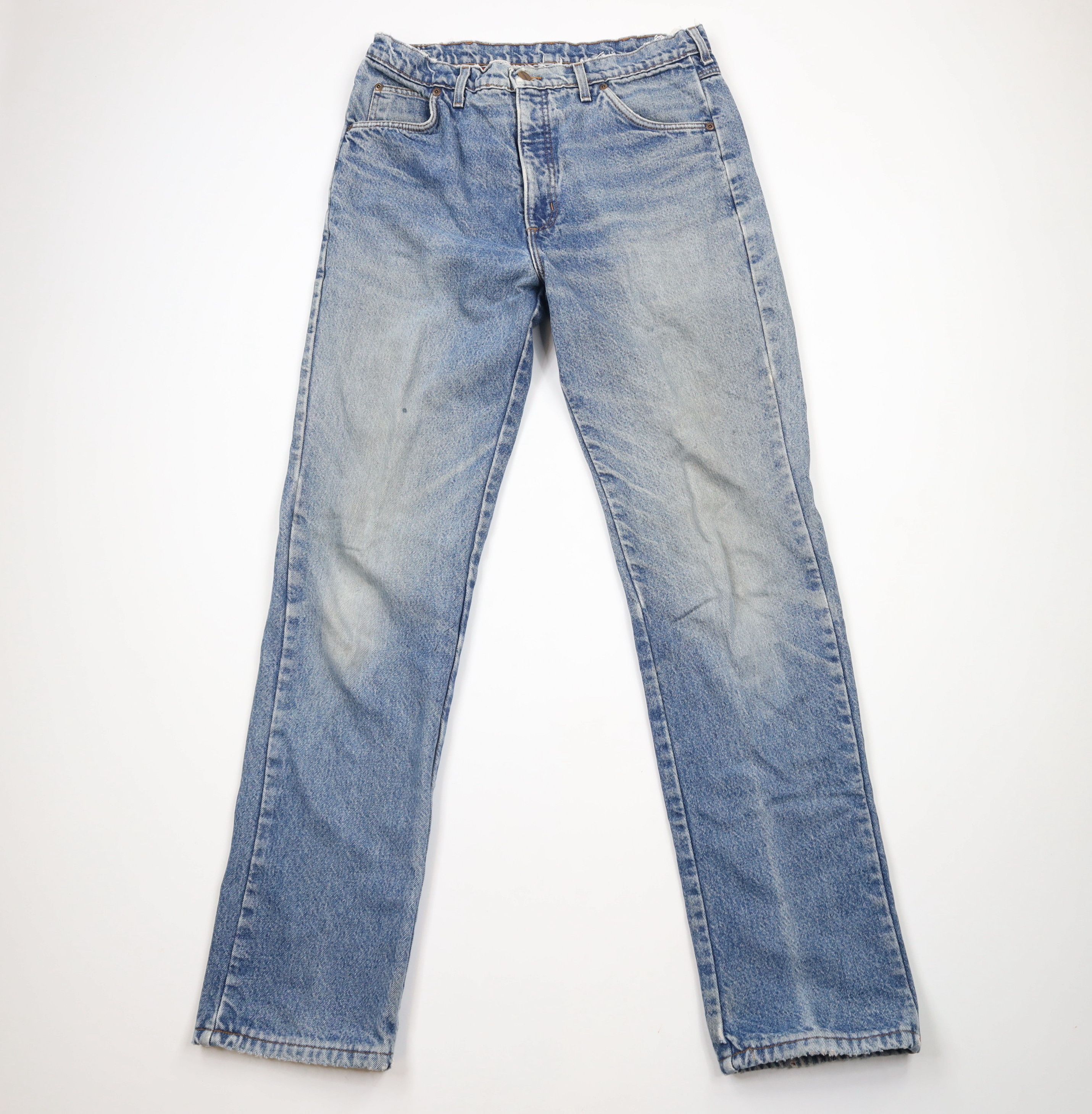 Lands' End × Vintage Vintage 90s Lands End Flannel Lined Denim Jeans Blue USA Size US 34 / EU 50 - 2 Thumbnail