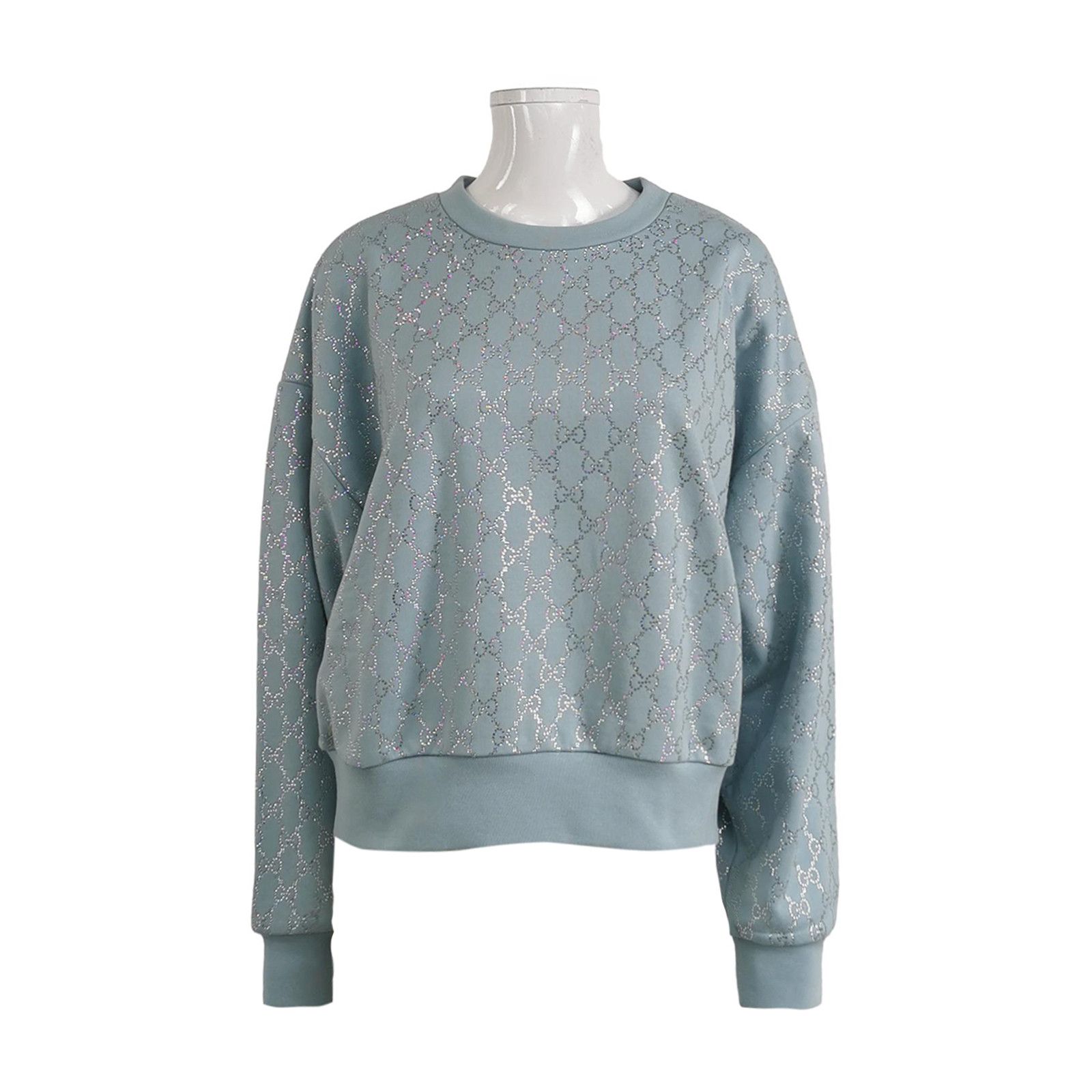 Gucci Gucci Rhinestone Monogram Sweatshirt Size L Size US L / EU 52-54 / 3 - 1 Thumbnail