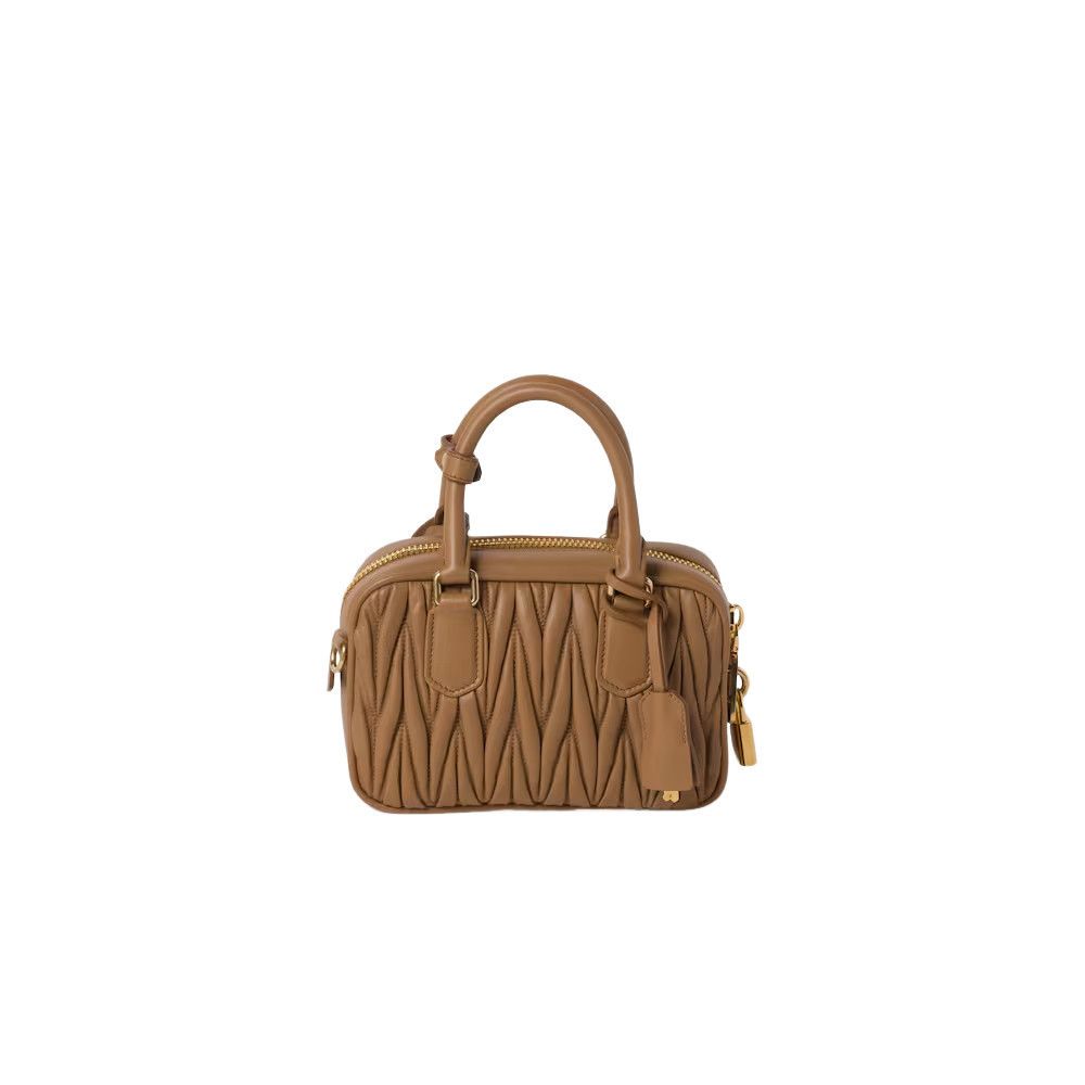 Miu Miu MIU MIU Arcadie Small $3100 Caramel Leather Top Handle Bag N Size ONE SIZE - 3 Thumbnail