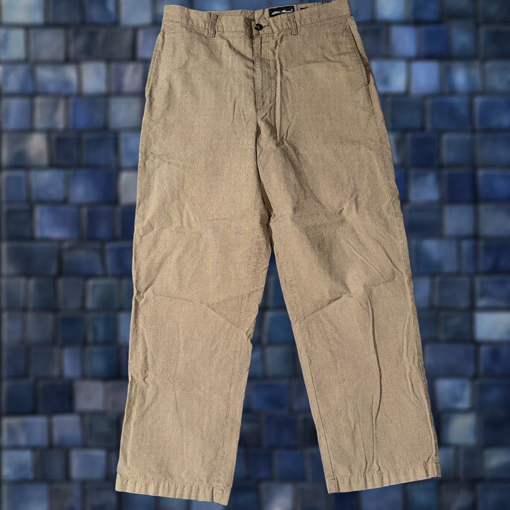 Eddie Bauer Eddie Bauer Brown Cotton Relaxed Fit Straight Leg Pants Mens 34 Pockets Size US 34 / EU 50 - 1 Thumbnail