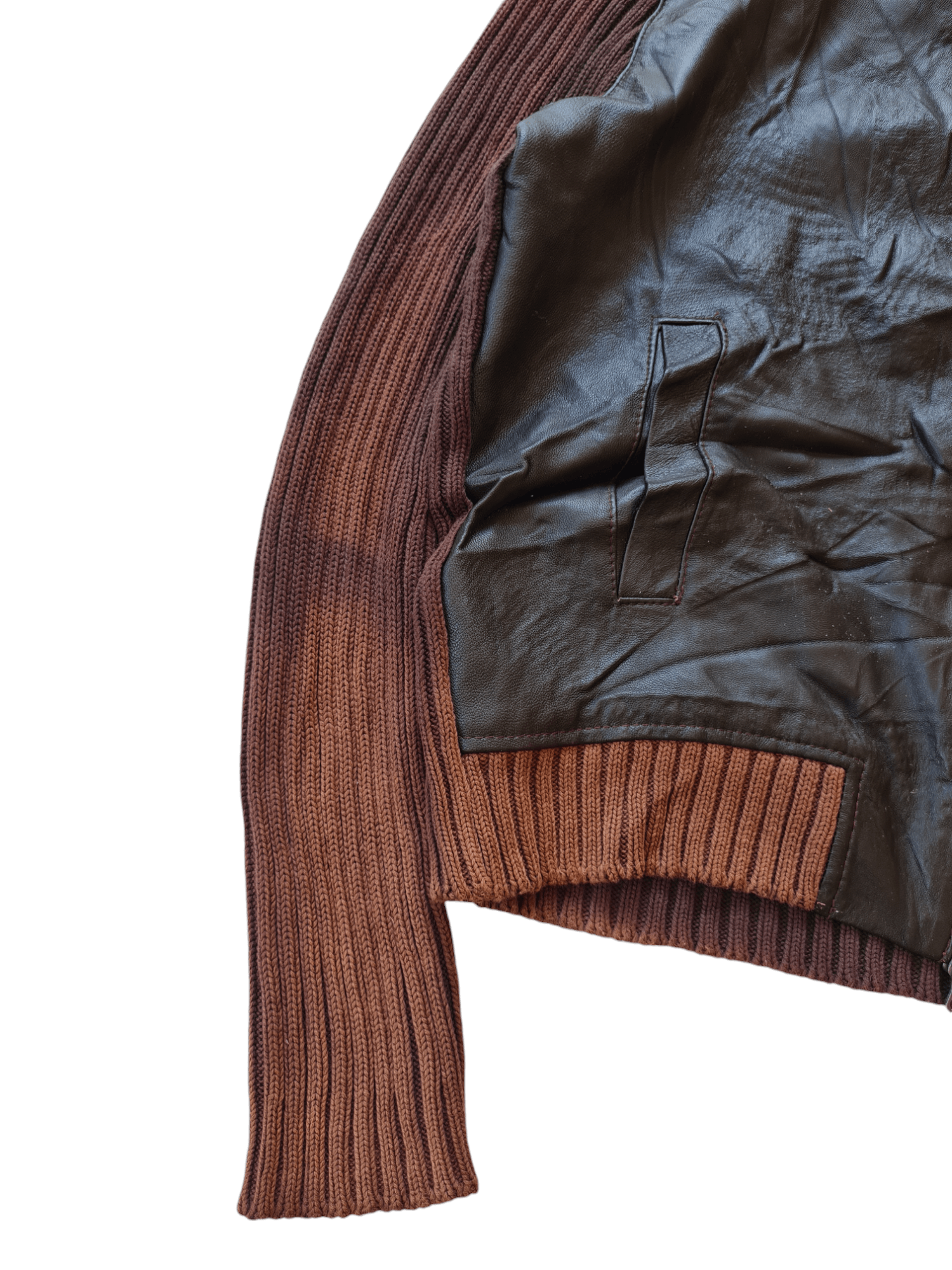Vintage × Zara ✅️Vtg Y2k Zara Man Leather Jacket Sweater Size US M / EU 48-50 / 2 - 4 Thumbnail