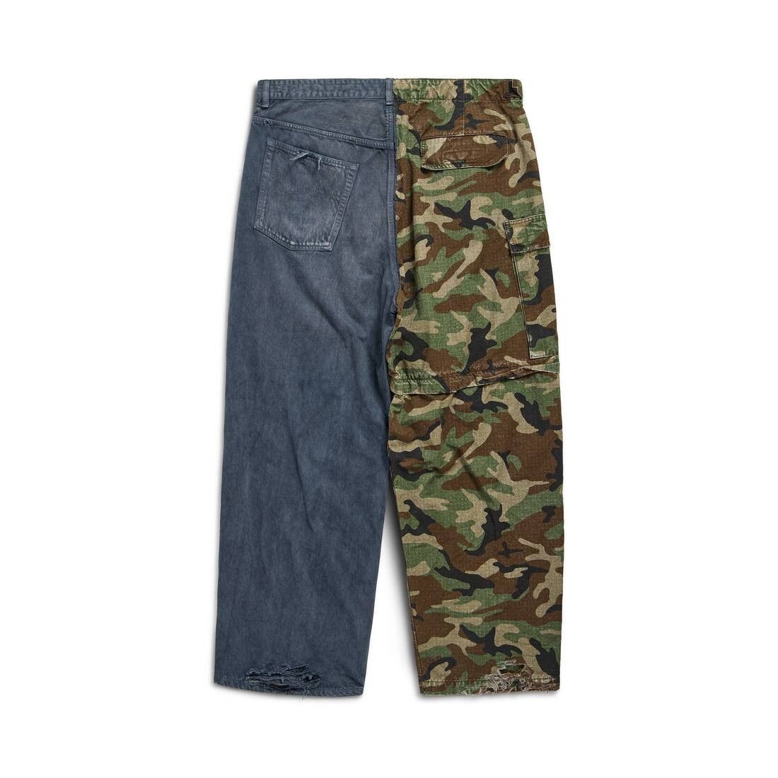 Balenciaga o1srvl11e0825 Dark Camo Hybrid Baggy Pants in Multicolor Size US 34 / EU 50 - 6 Thumbnail