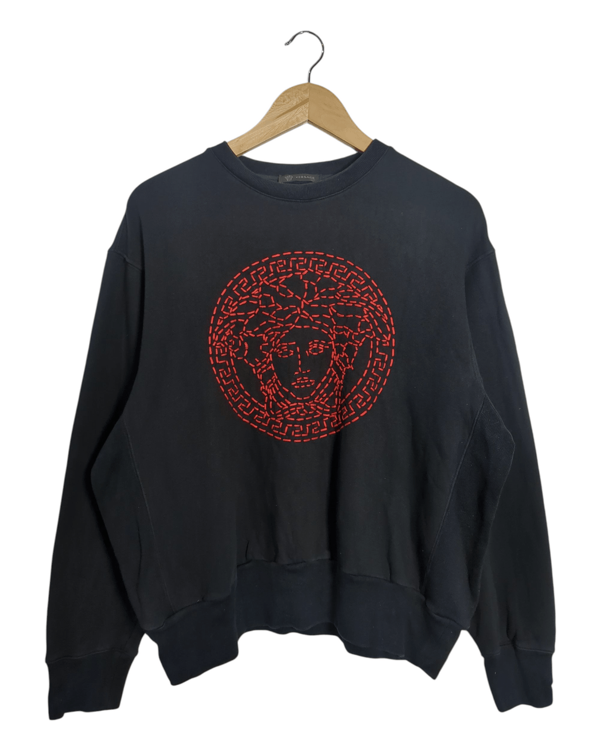 Versace Versace Medusa Crystal Embellished Crew Neck Sweatshirt Size US L / EU 52-54 / 3 - 1 Thumbnail