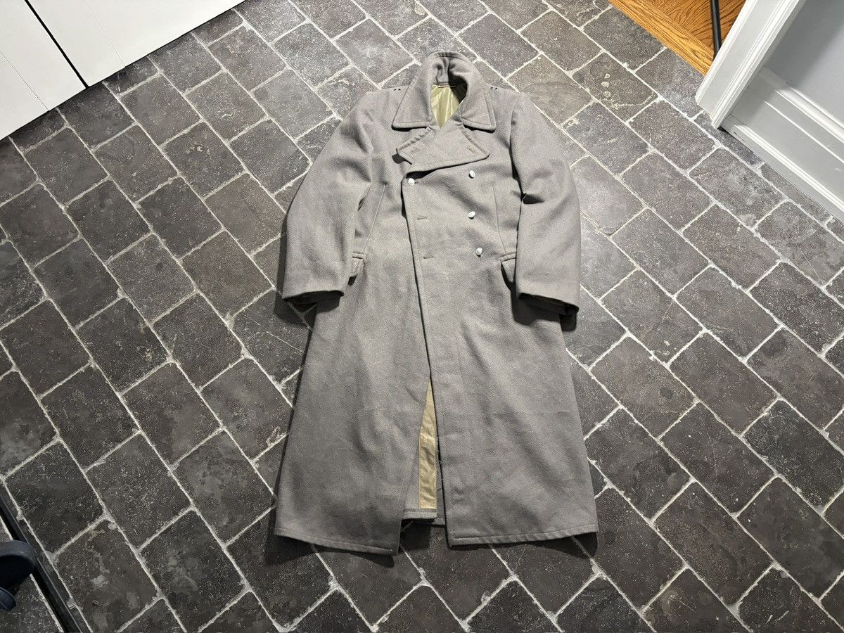 Vintage 1970s East German Military Vintage Wool Coat Trench Army 60s Size US M / EU 48-50 / 2 - 16 Thumbnail