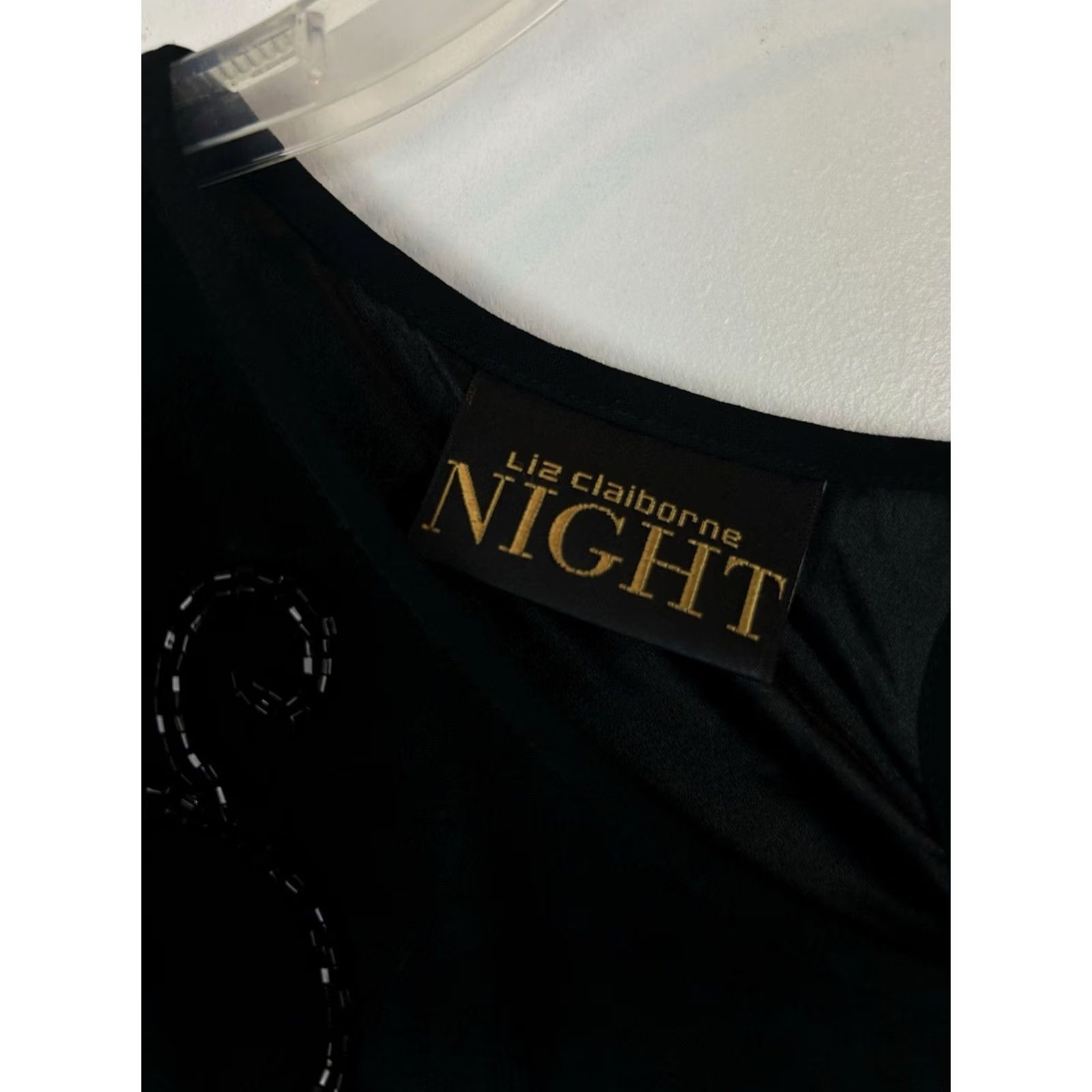 Liz Claiborne Liz Claiborne Evening Dress Womens 6 Black Beaded Formal Event Elegant Night Size M / US 6-8 / IT 42-44 - 3 Thumbnail