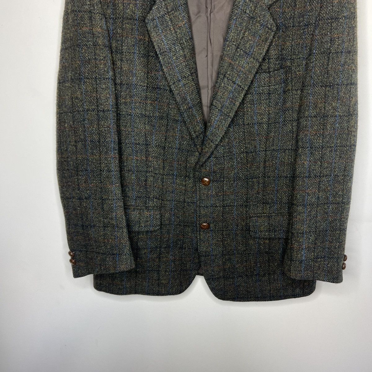 Harris Tweed Vtg Harris Tweed Dark Green Coat WOOL Jacket Blazer 42 R Size 42R - 5 Thumbnail