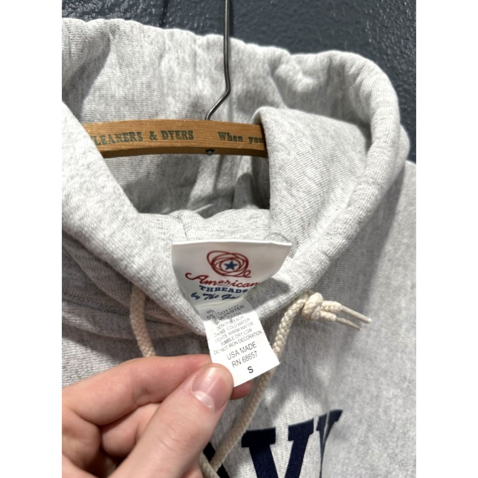 Vintage VINTAGE US Navy Hoodie Gray Cotton Reverse Weave 90s Pullover Small Men Size US S / EU 44-46 / 1 - 3 Thumbnail