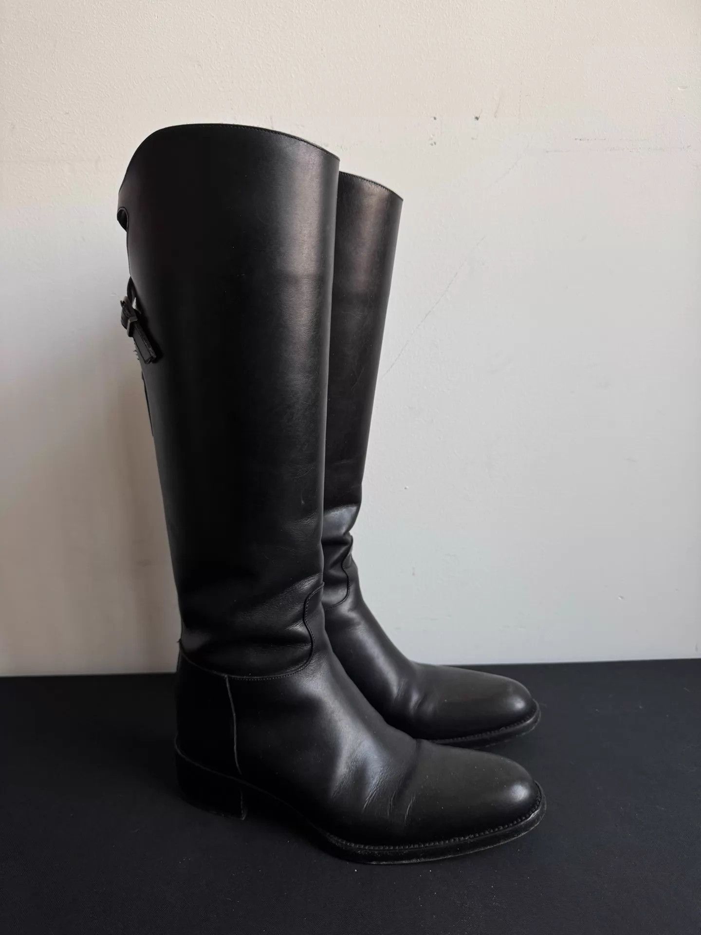 Sartore Sartore Black Cross Strap Tall Boots Size 36 Size US 5.5 / IT 35.5 - 2 Thumbnail