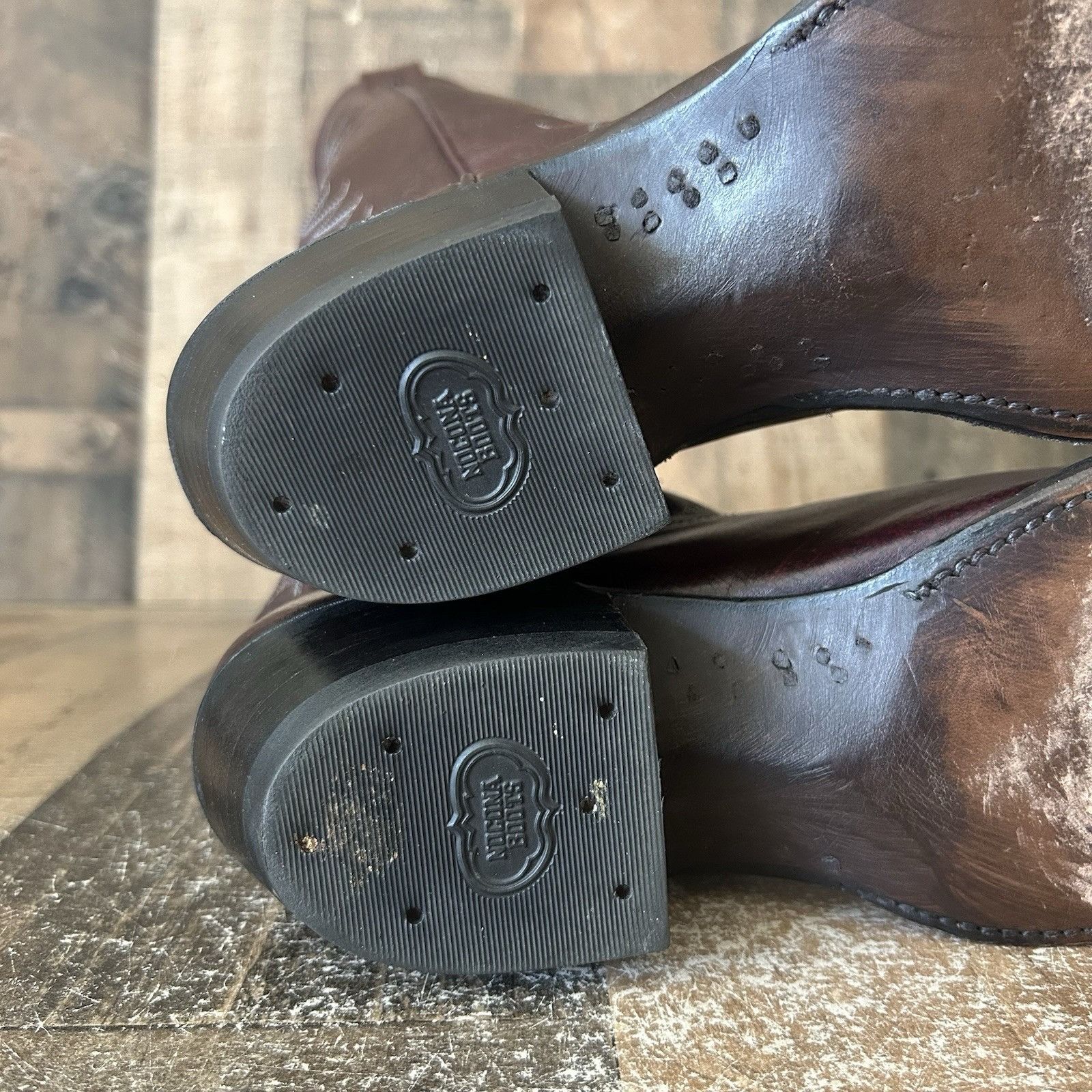 Nocona Boots Nocona Vintage Burgundy Western Cowboy Boots Mens 7.5 D Size US 7.5 / EU 40-41 - 5 Thumbnail