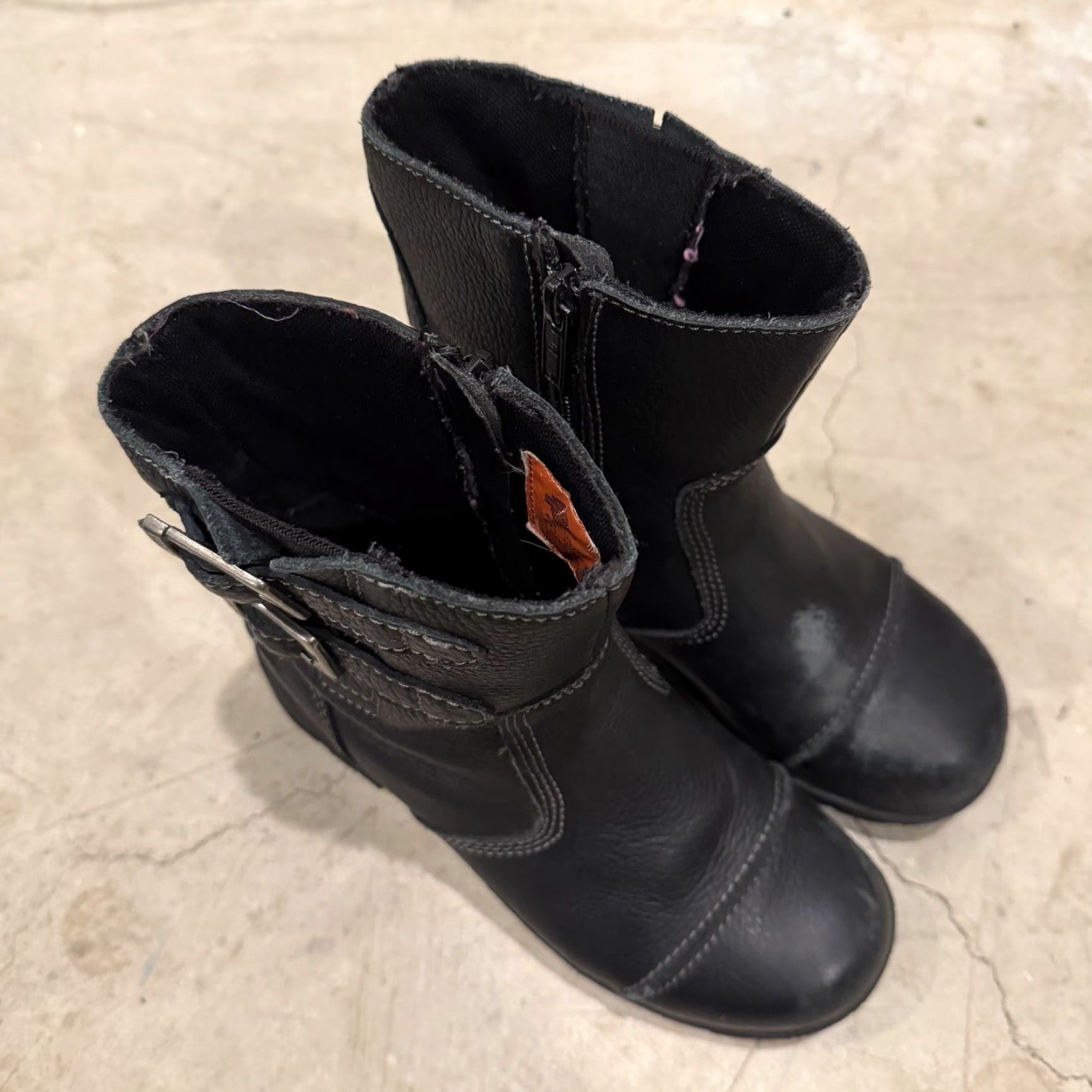 Harley Davidson Harley Davidson Black Leather Boots 84041 Side Zip Biker Womens 6.5 Size US 7 / IT 37 - 2 Thumbnail