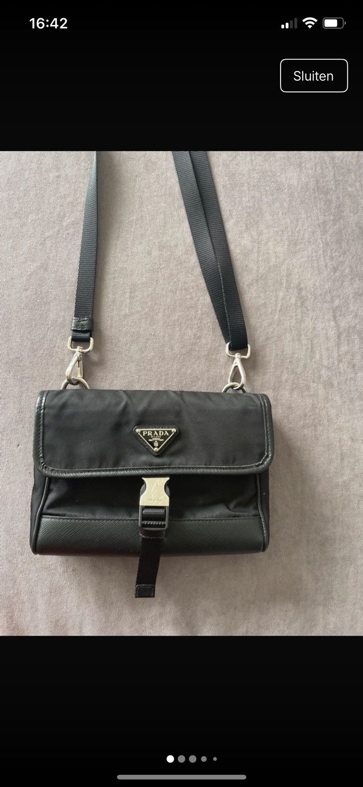 Prada Prada Re-Nylon and Saffiano leather case messenger Size ONE SIZE - 1 Thumbnail