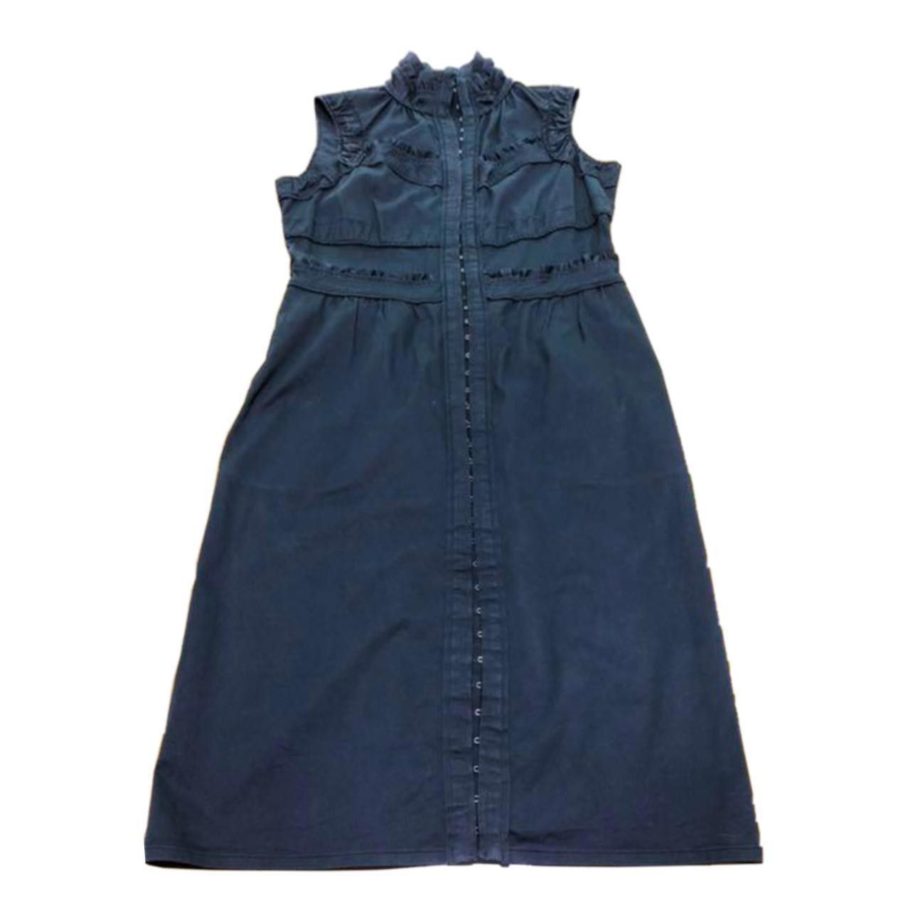 Yves Saint Laurent Yves Saint Laurent Frill Hem High Collar Sless Maxi Dress Size S / US 4 / IT 40 - 1 Thumbnail