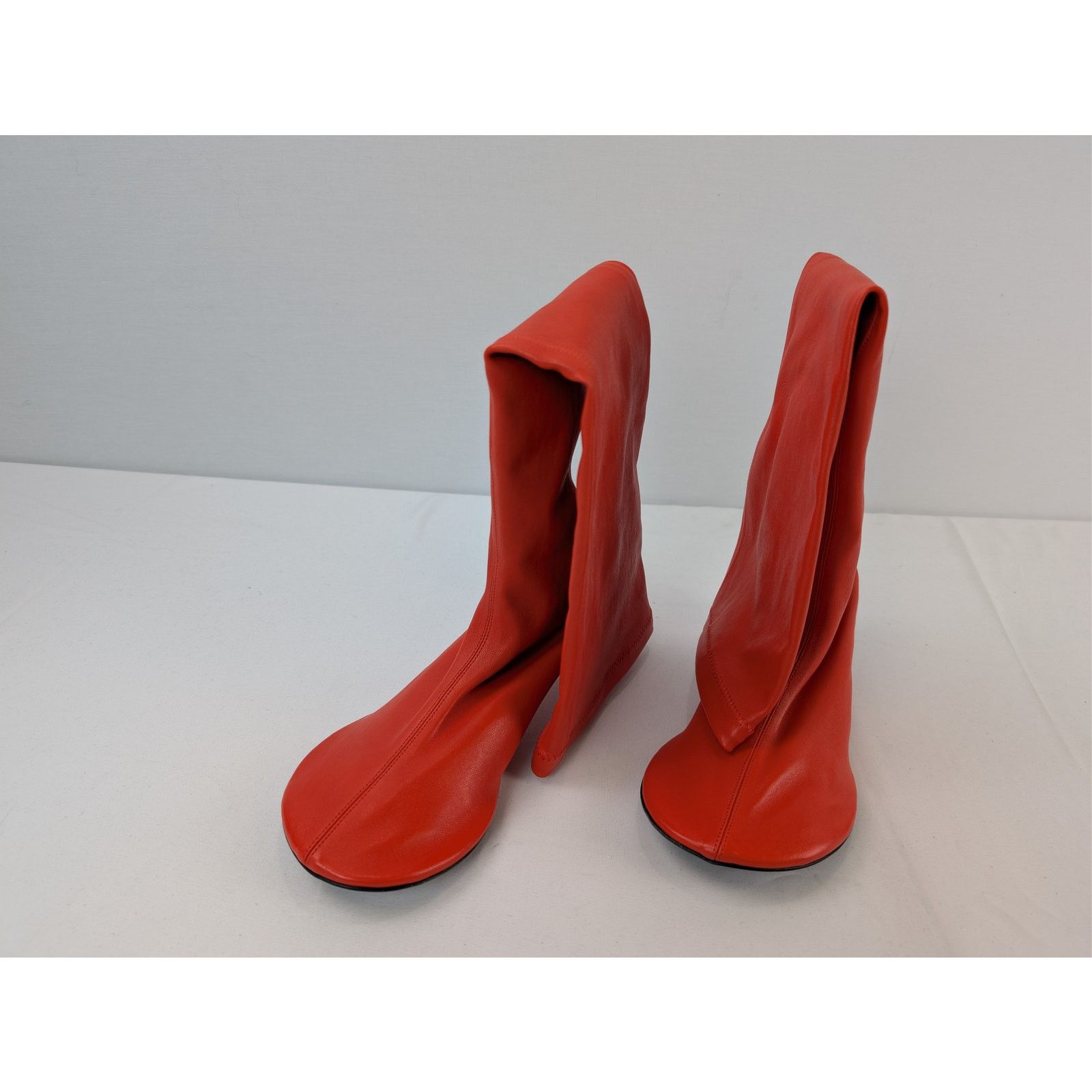 Jil Sander o1rshd1 Women's Nappa Stretch Leather High Boots in Poppy Size US 9 / IT 39 - 8 Thumbnail