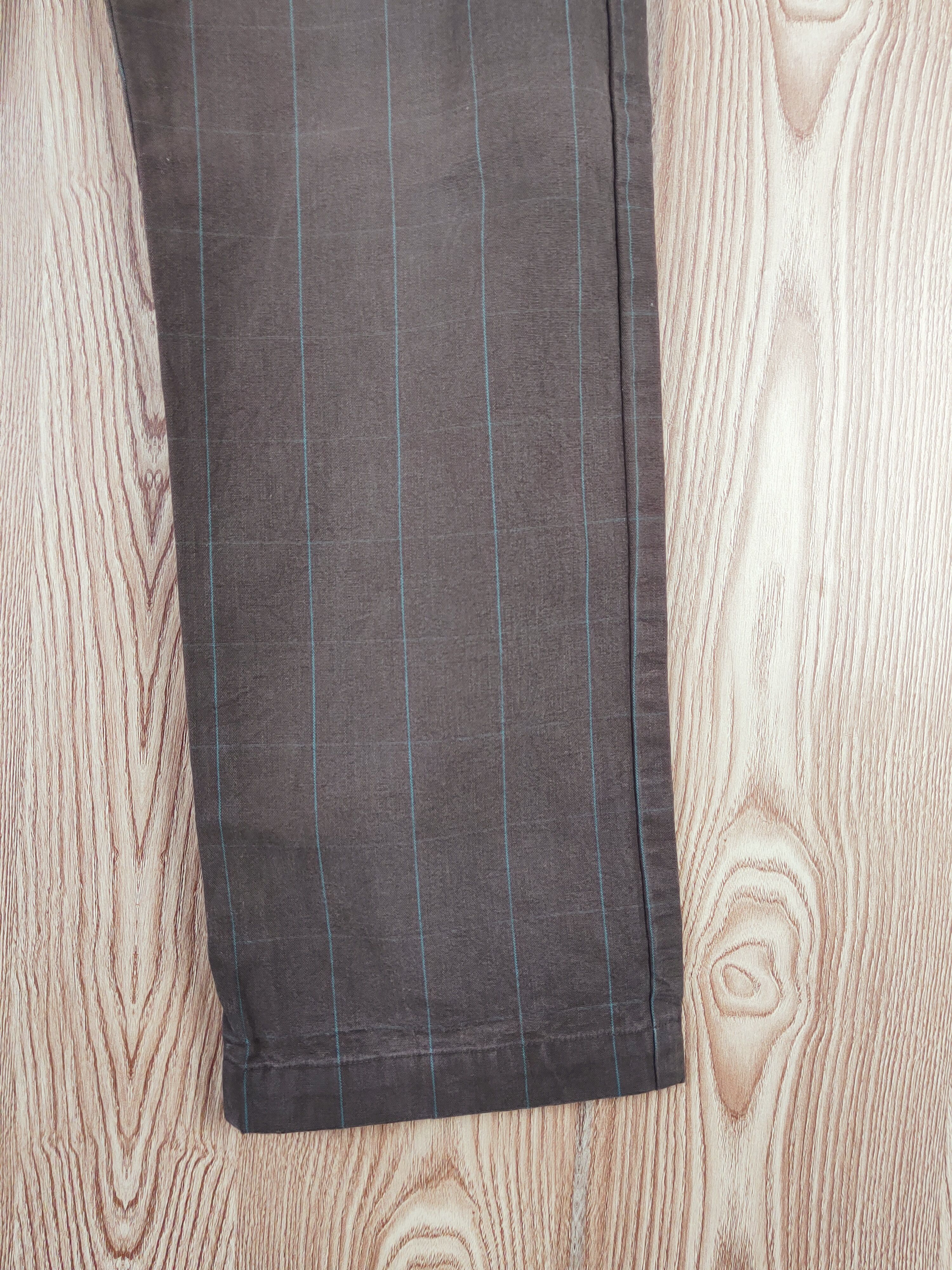 Japanese Brand × OVER THE STRiPES × Vintage Rna Dark Brown Faded stripe vintage Casual Pants #W087 Size 31" - 6 Thumbnail