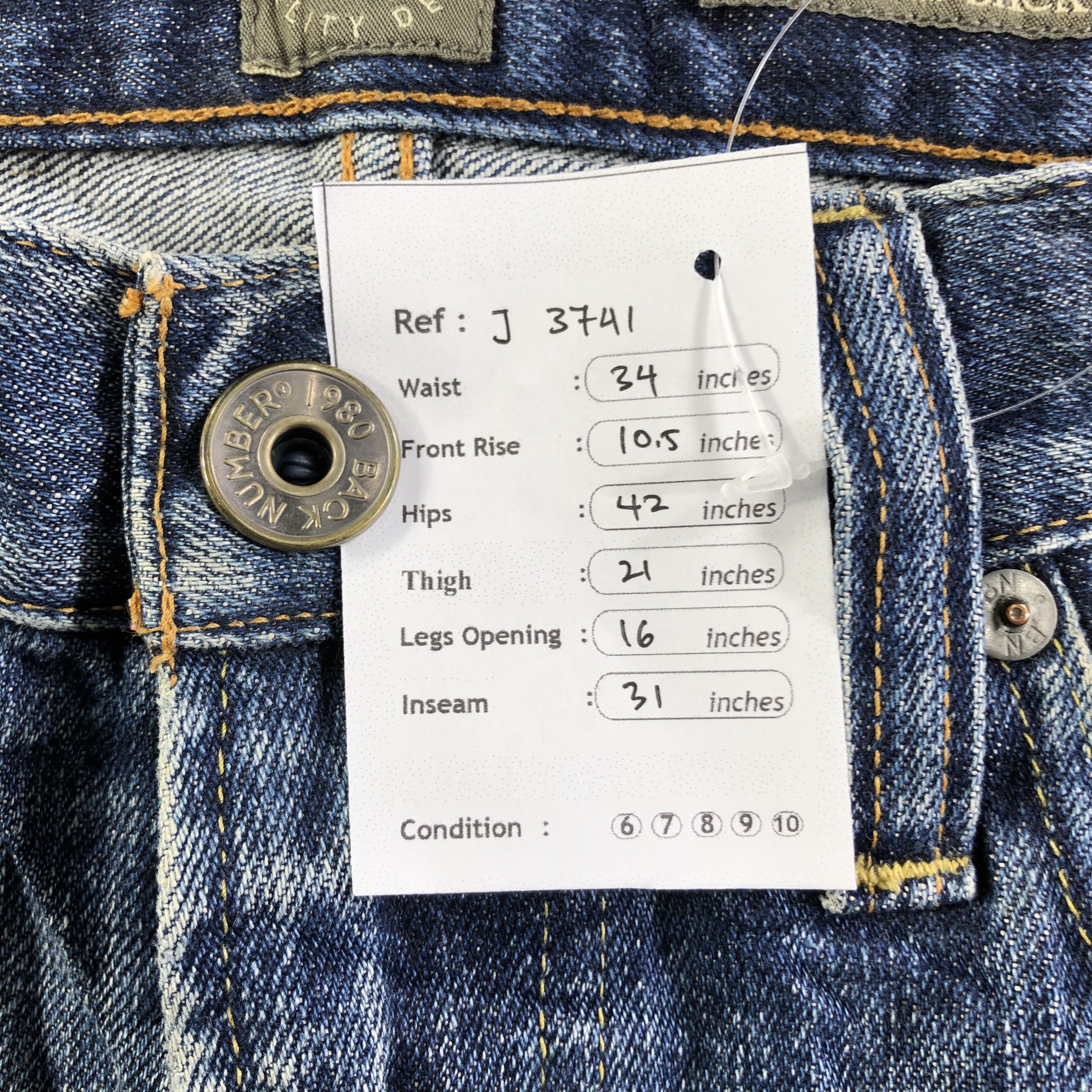 Kaihara Denim Vintage Back Number Kaihara Denim Jeans-J3741 Size US 34 / EU 50 - 13 Thumbnail